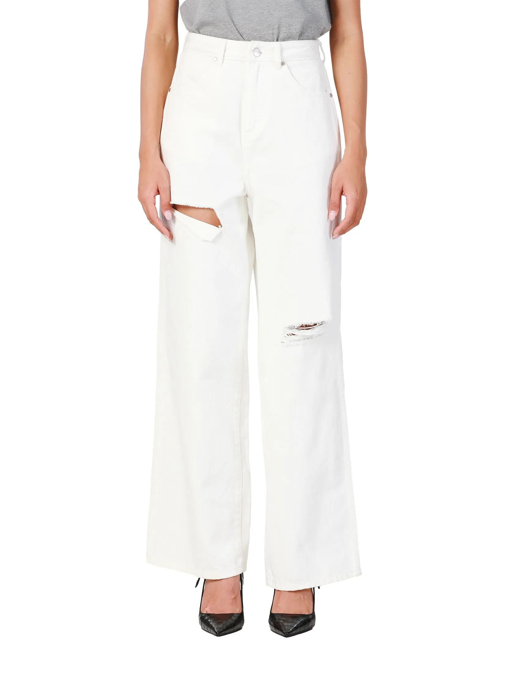 WRANGLER Women's Jeans Everyday with Wrangler Collection High Loose Fit Off-White