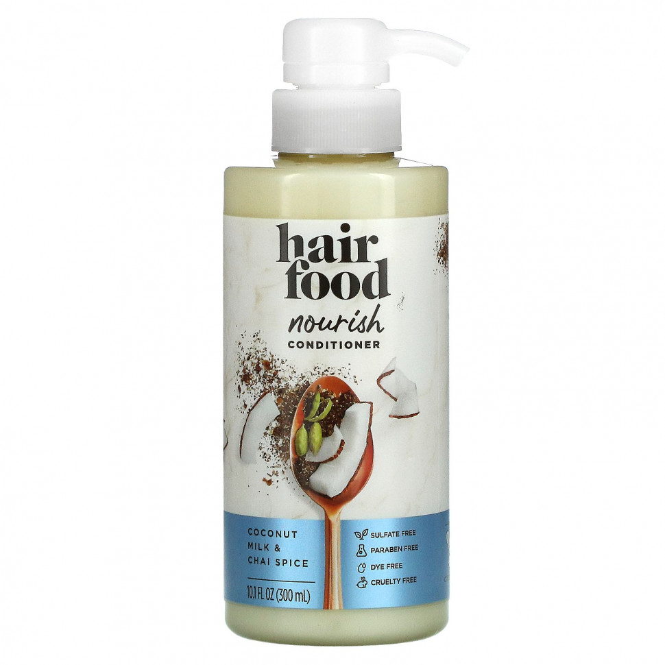 Hair Food, Nourish Conditioner, кондиционер с кокосовым молоком и пряностями для чая, 300 мл (10,1 жидк. Унции) - HRF-82342-вода с чайным деревом и лавандой, 300 мл (10,1 жидк. Унции)