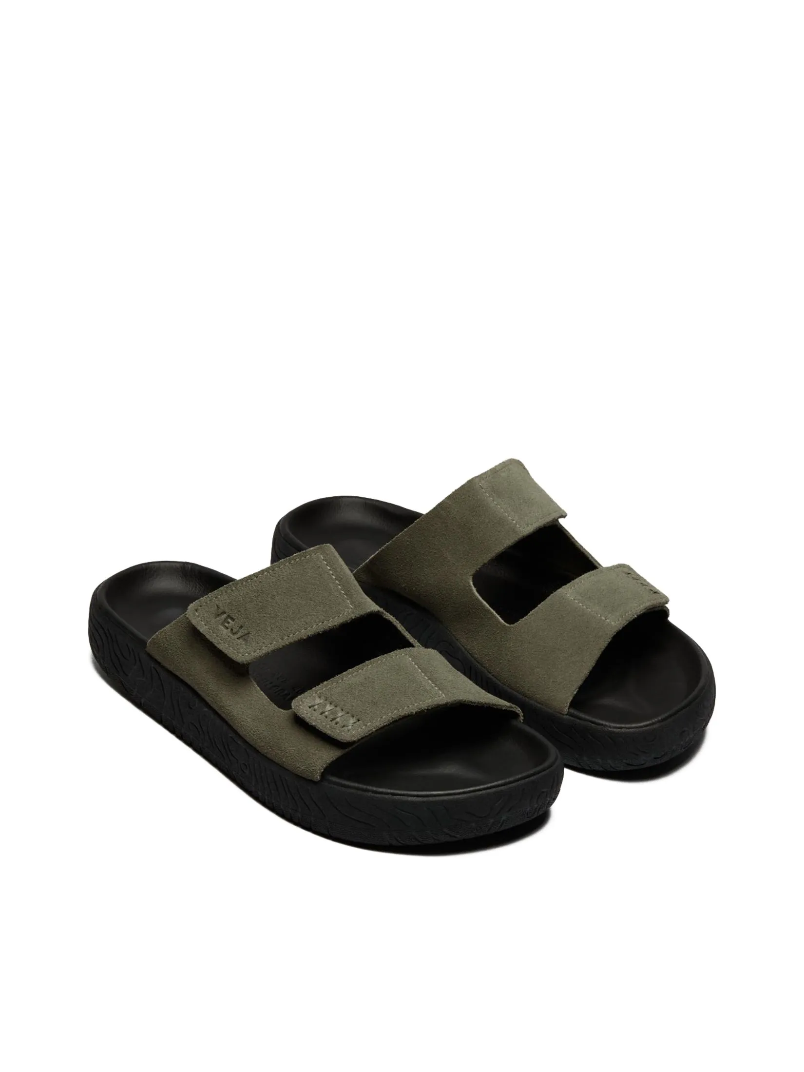 VEJA Men Slide Sandals Etna SS25 Kaki Black