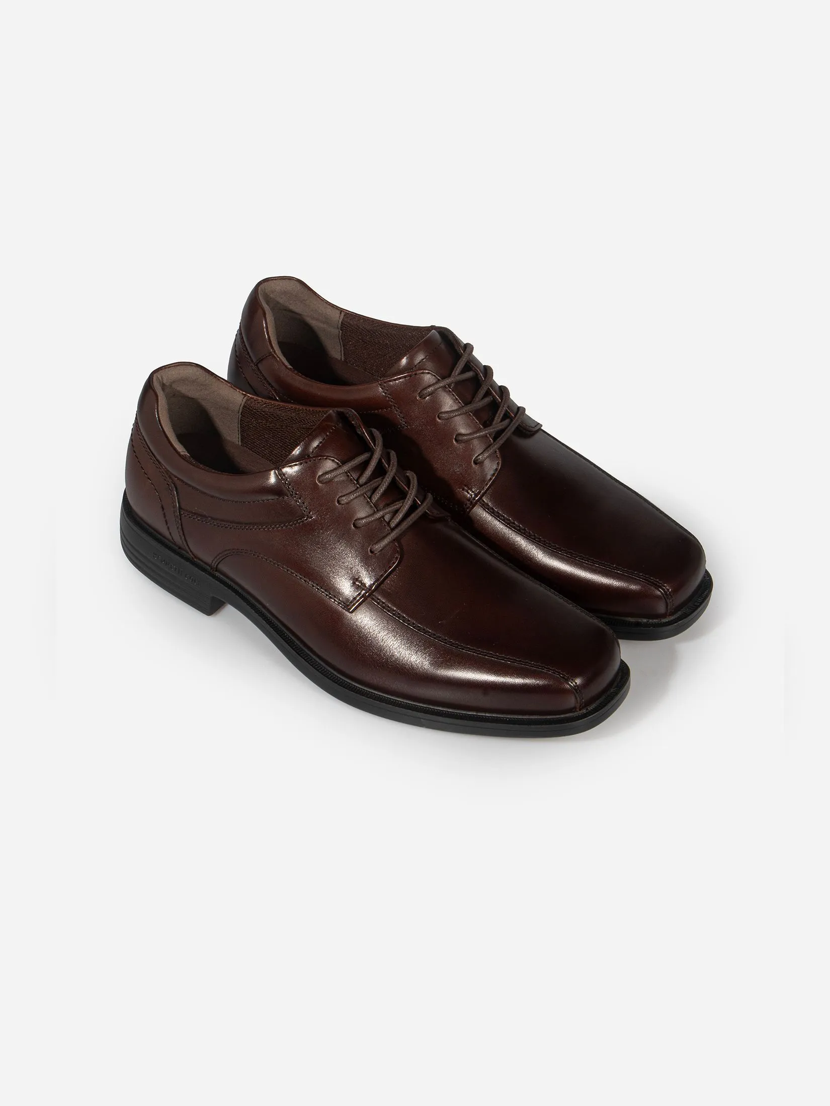KENNETH COLE MEN DRESS SHOES WIDER FIT LACE UP / DARK BROWN