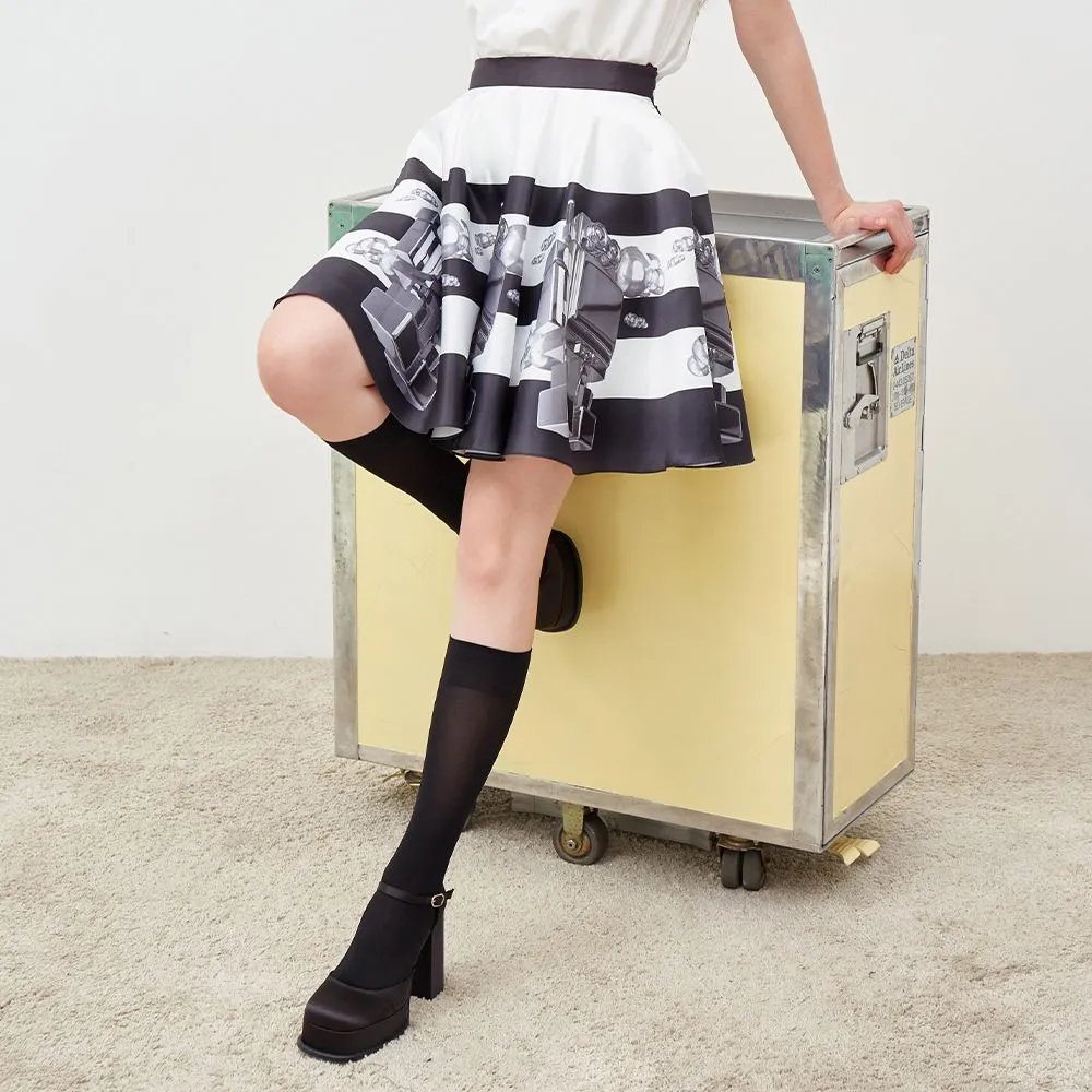 ICONIC SILVER BOT SKIRT