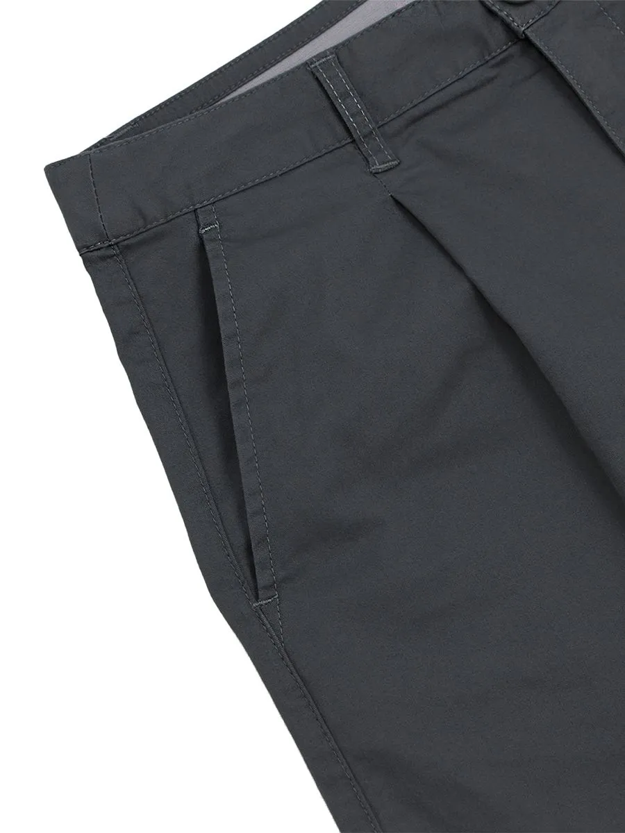 GIORDANO Women's Twill Elastic Shorts (180° Elastic Waistband) Deciduous Green grey