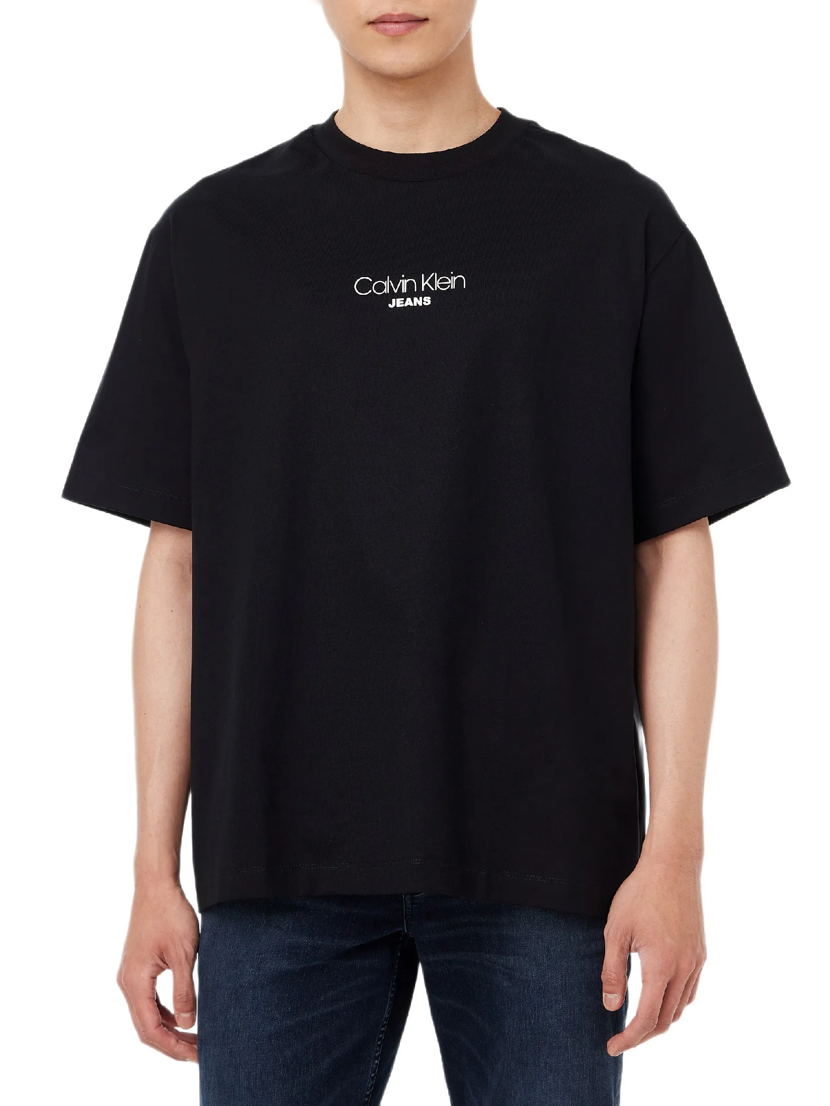 CALVIN KLEIN Men s Relaxed Fit CKJ Graphic Short Sleeve T-Shirt Black