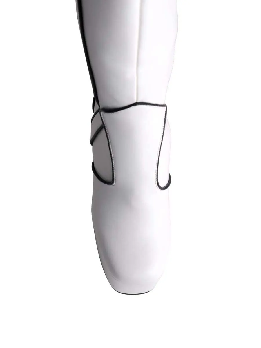 VILLAINS SF LINES Platform Boot WHITE