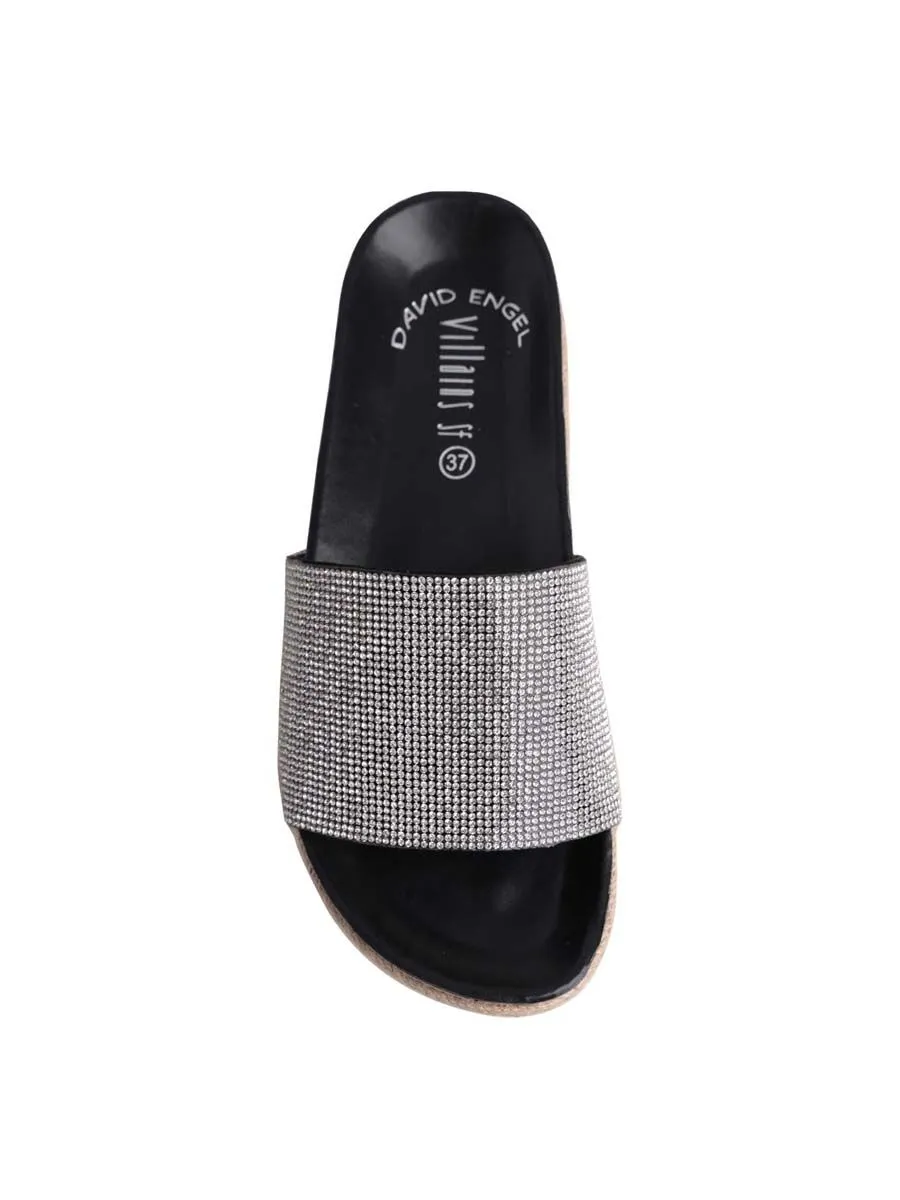 VILLAINS SF HALLE Platform Sandals BLACK