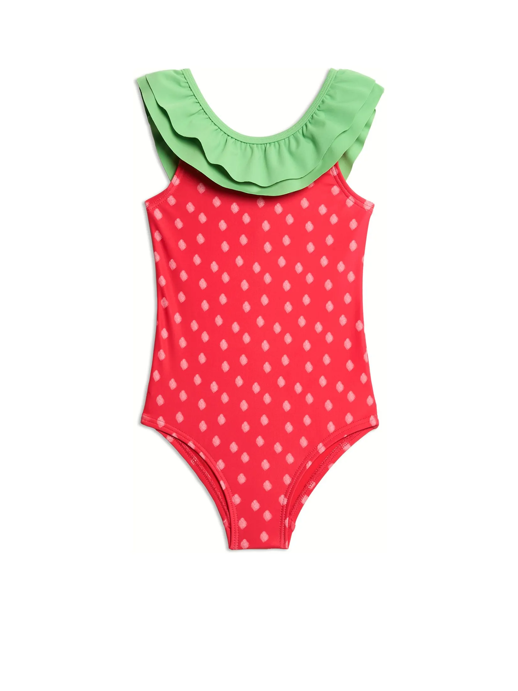 MARKS & SPENCER KIDS Girl Toddler Swimsuit Strawberry Print Red Mix