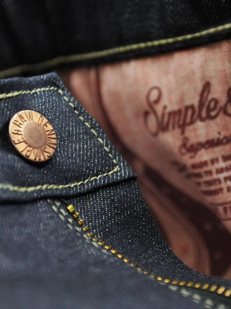 SIMPLE&RAW Moon Shine Low Rise Jeans Js906-L-32 Blue