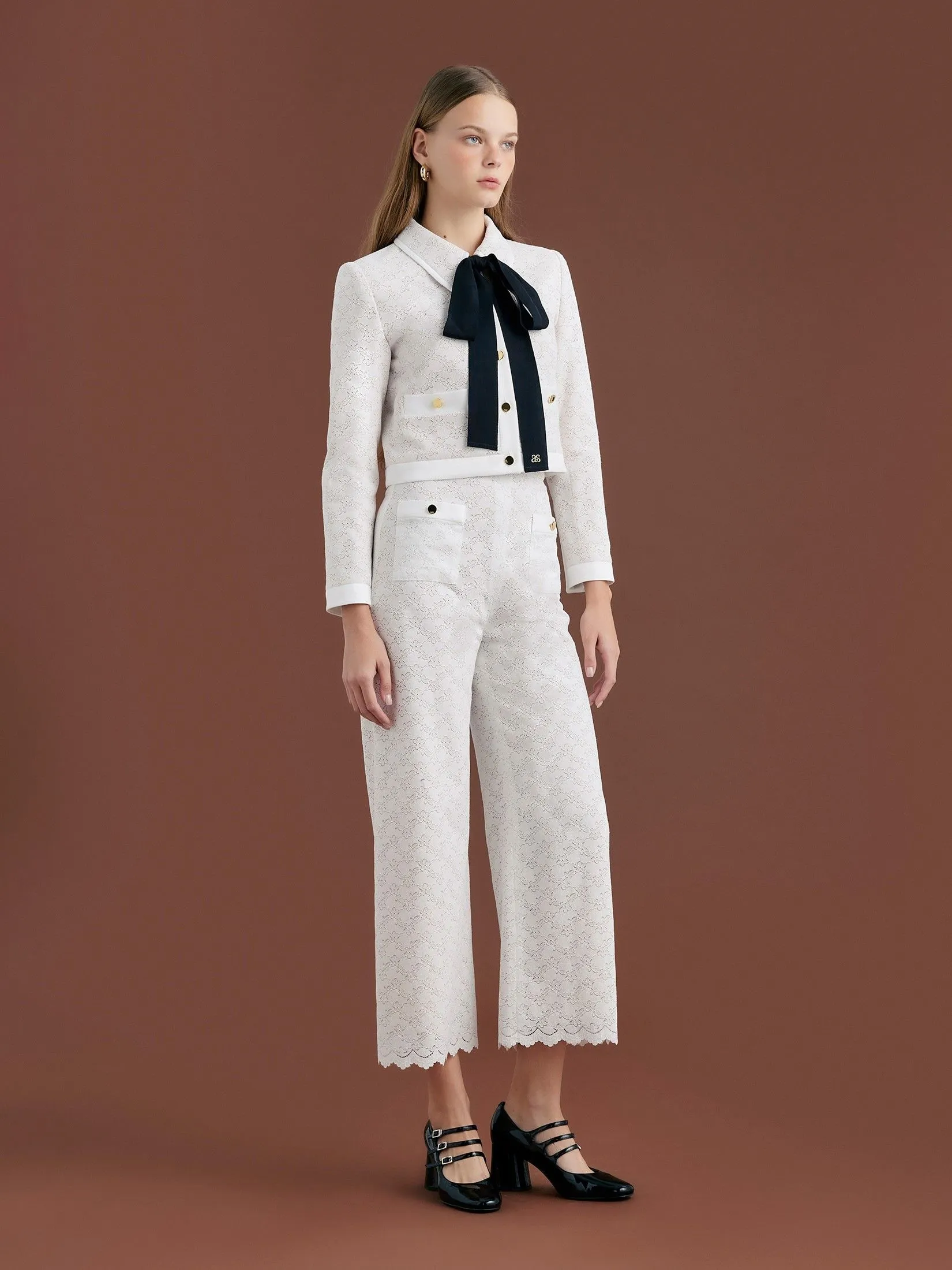 ASV (AW24) Elysia Floral Lace Women Pants White