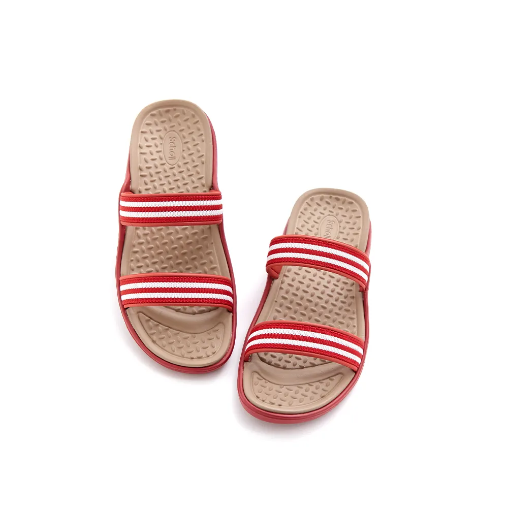 SCHOLL Red Slide Sandals - Sand IV