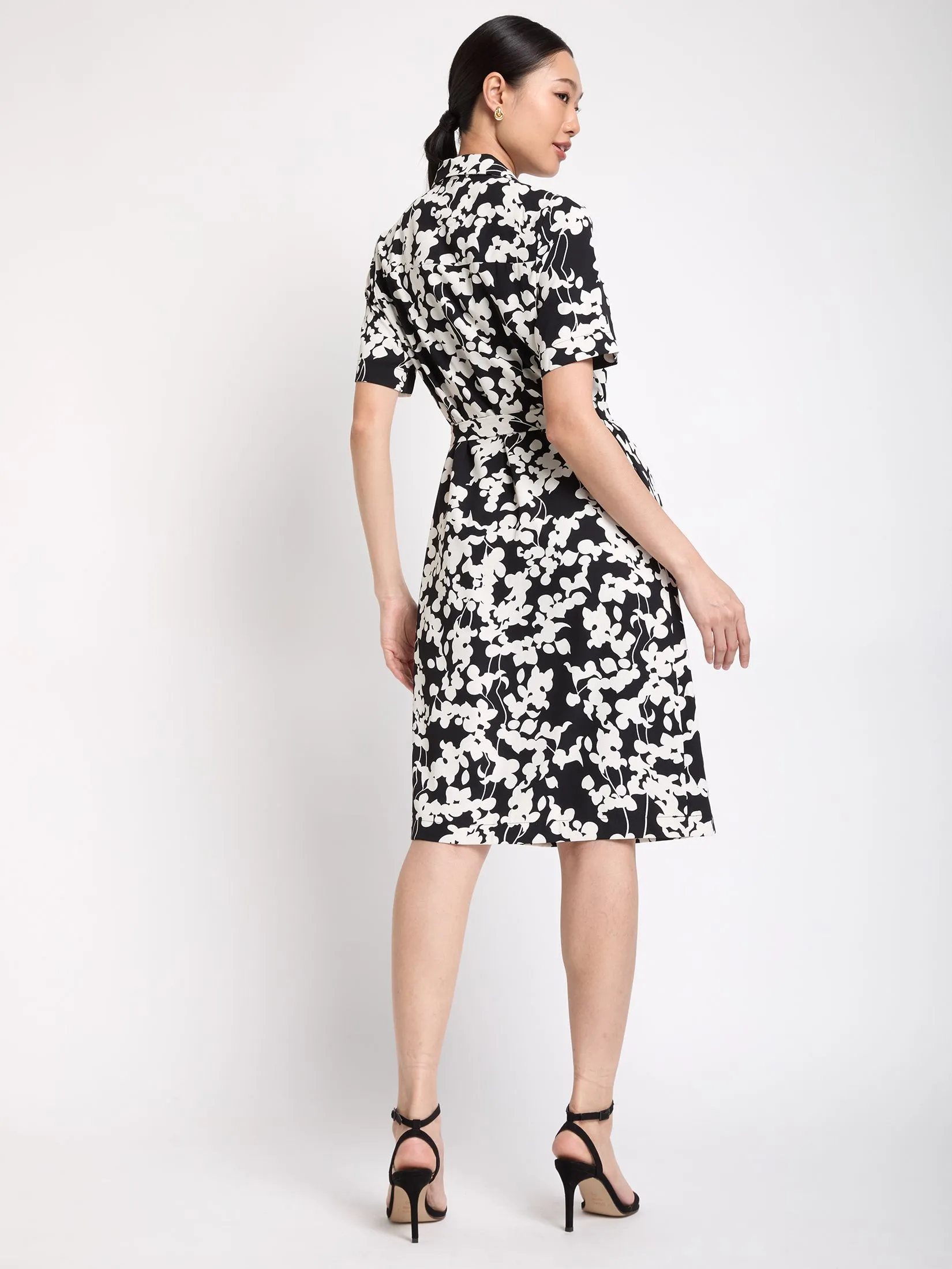 EXPRESSIONS Women Shirt Dress With Bow Detail