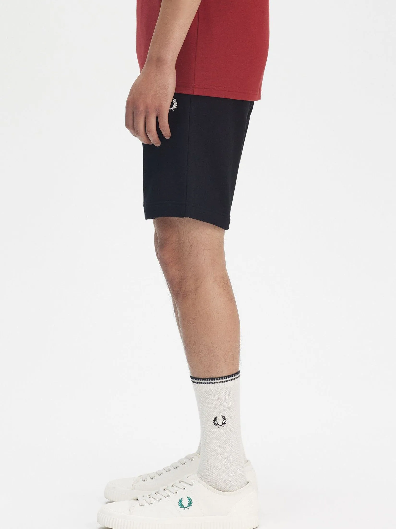FRED PERRY Men CLASSIC SWEAT SHORT  Black