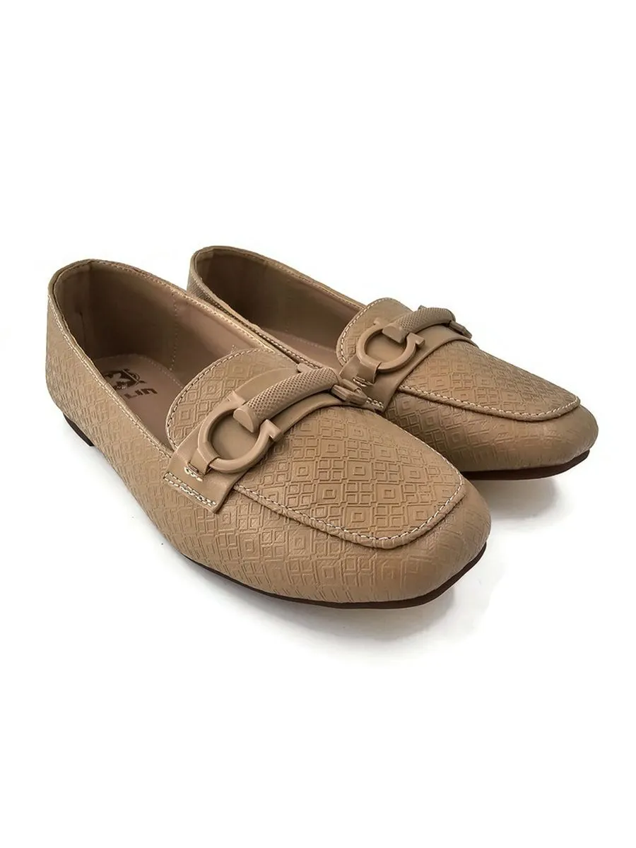 KLIN Woman Square Toe Loafer Khaki