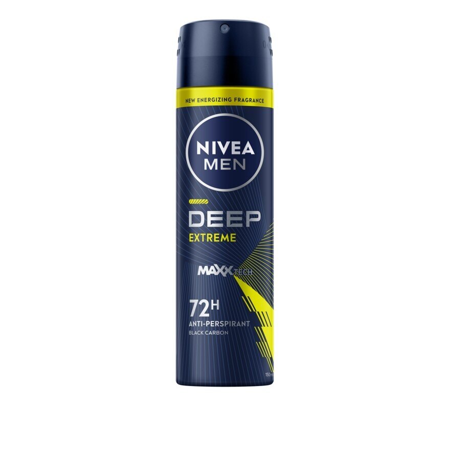 NIVEA MEN Spray Deep Extrem 150 Ml. สเปรย์ ลดเหงื่อ ระงับกลิ่นกาย