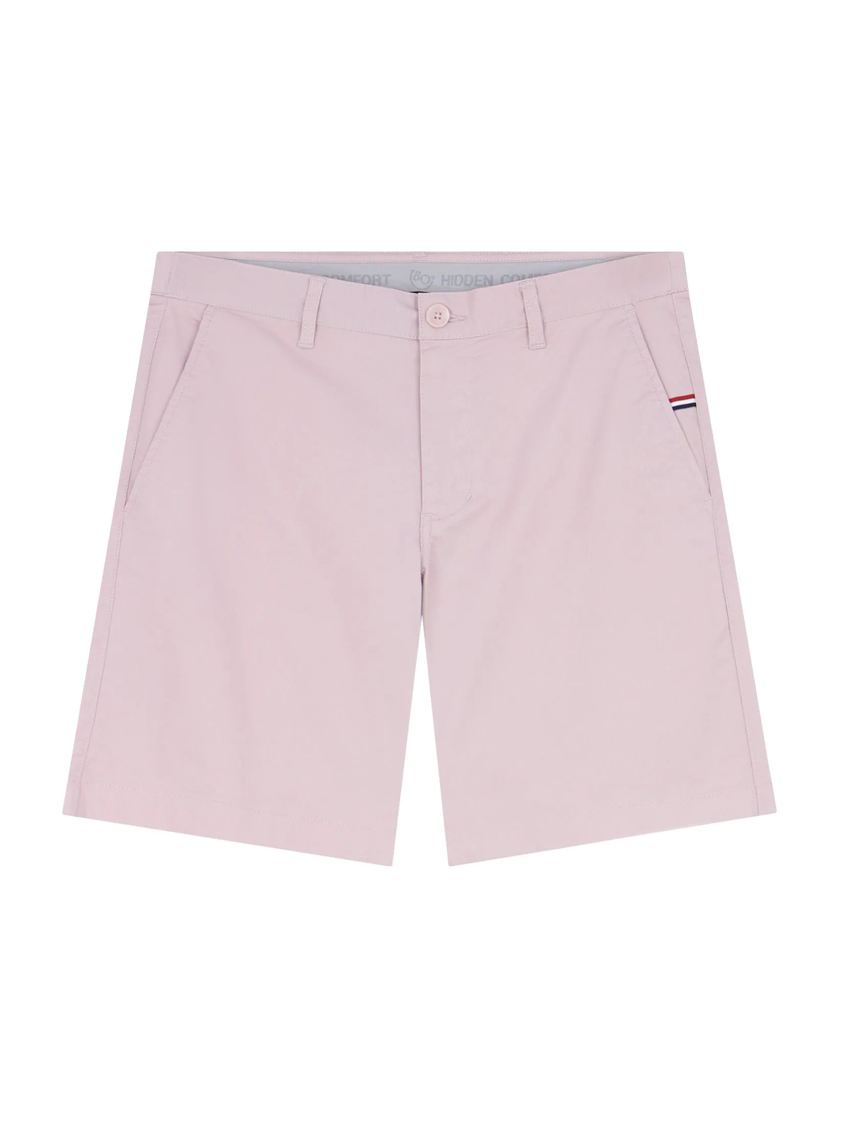 GIORDANO Men's Slim Taper Shorts (180° Elastic Waist) Burnished Lilac Pink
