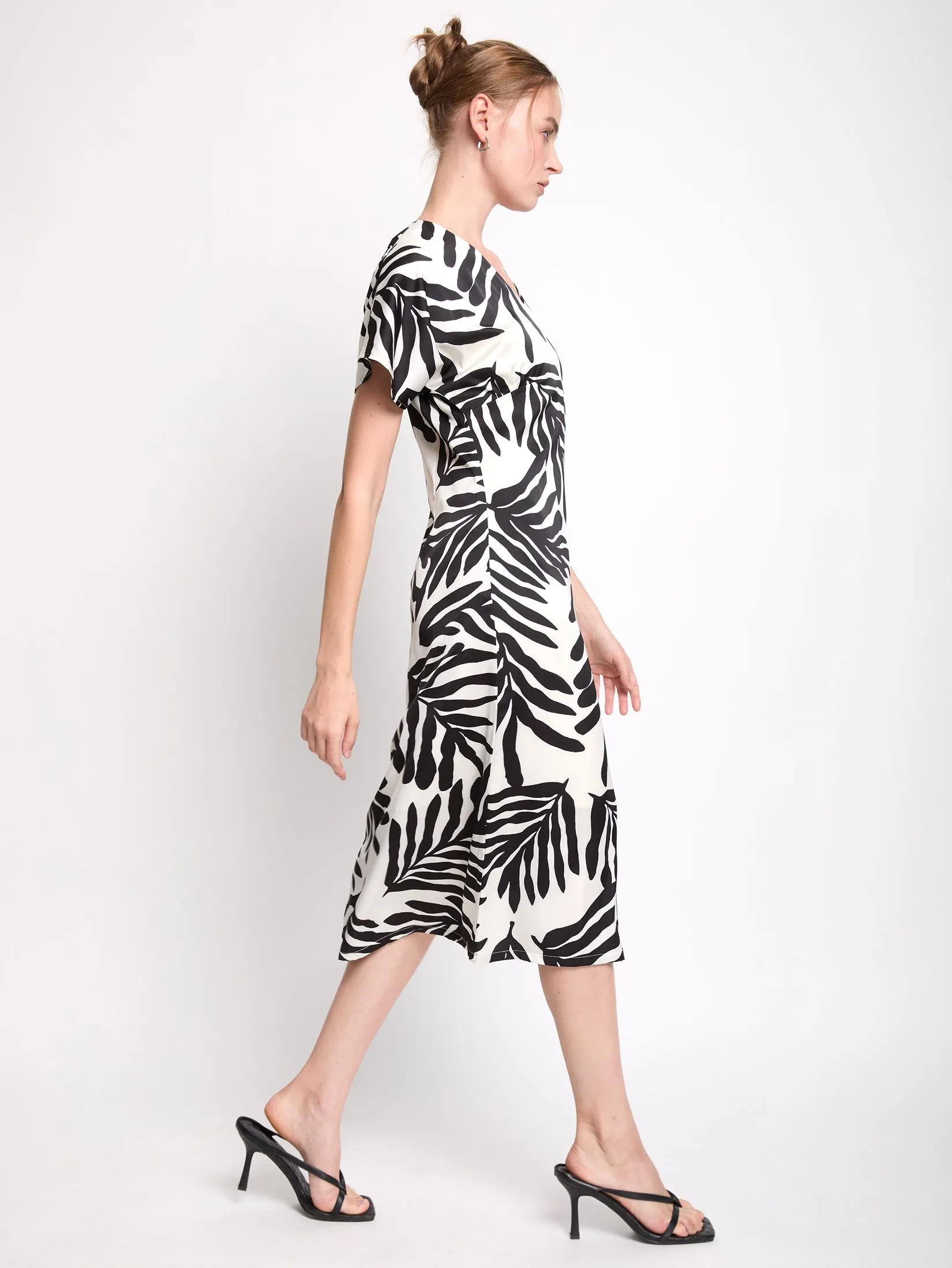 FOF Women Dress V-Neck Printed