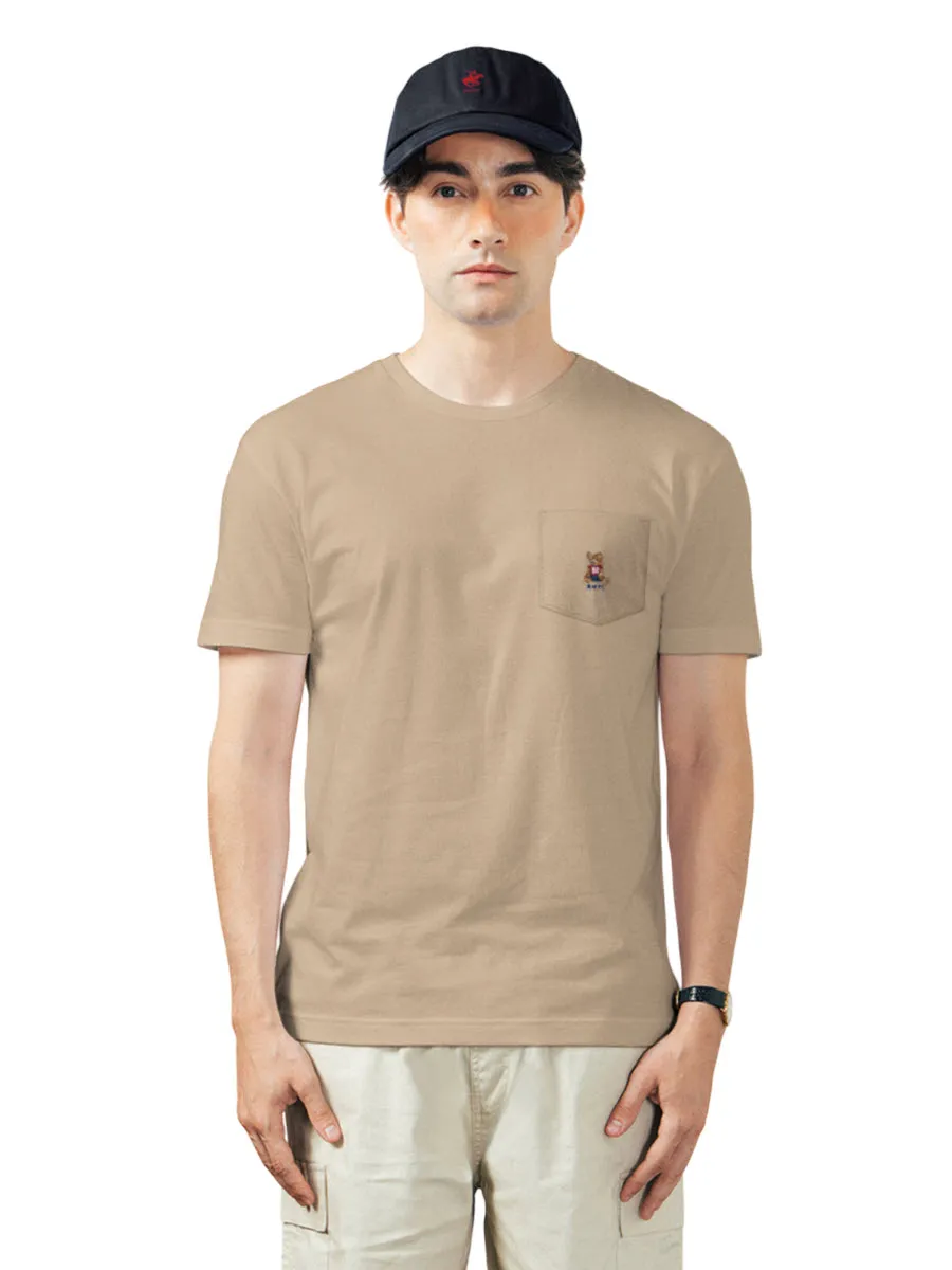 BEVERLY HILLS POLO CLUB Brown Unisex T-Shirt REGULAR-FIT Model BNSR166
