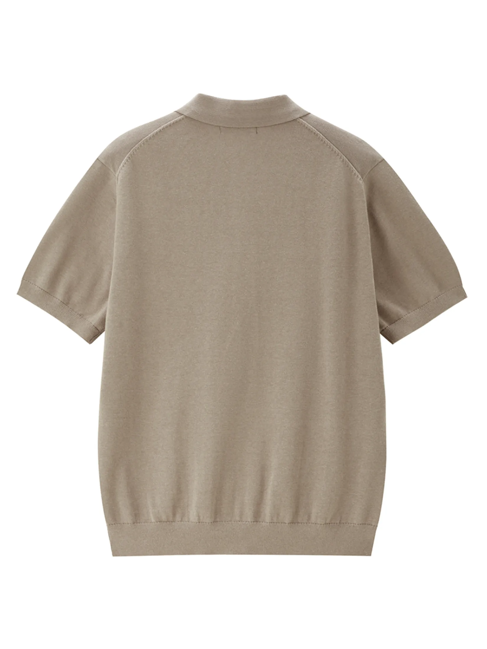 GIORDANO Men s Online Exclusive Soft Knit Polo Pullover Sweater (Korea) Khaki
