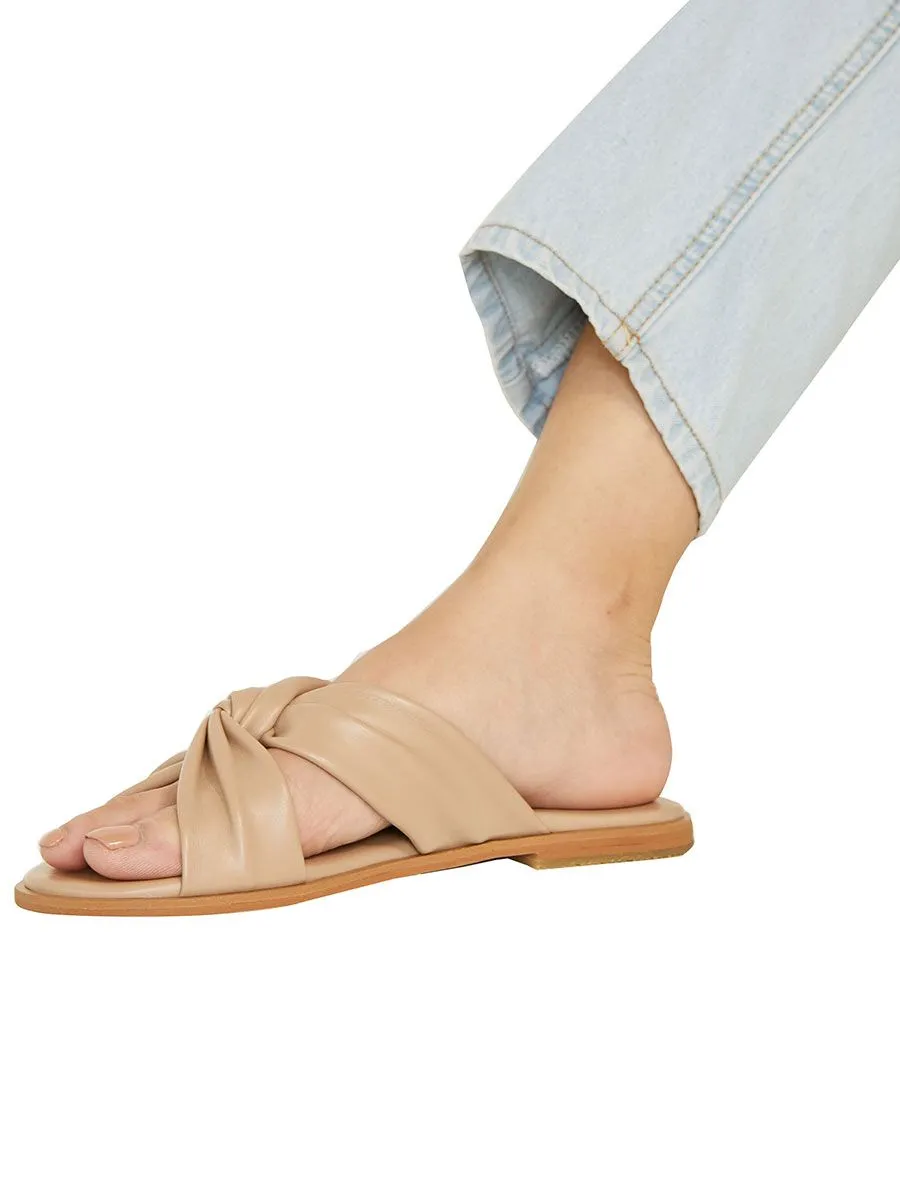 BUCKLE ME Sandals Ribbon BM15 Beige