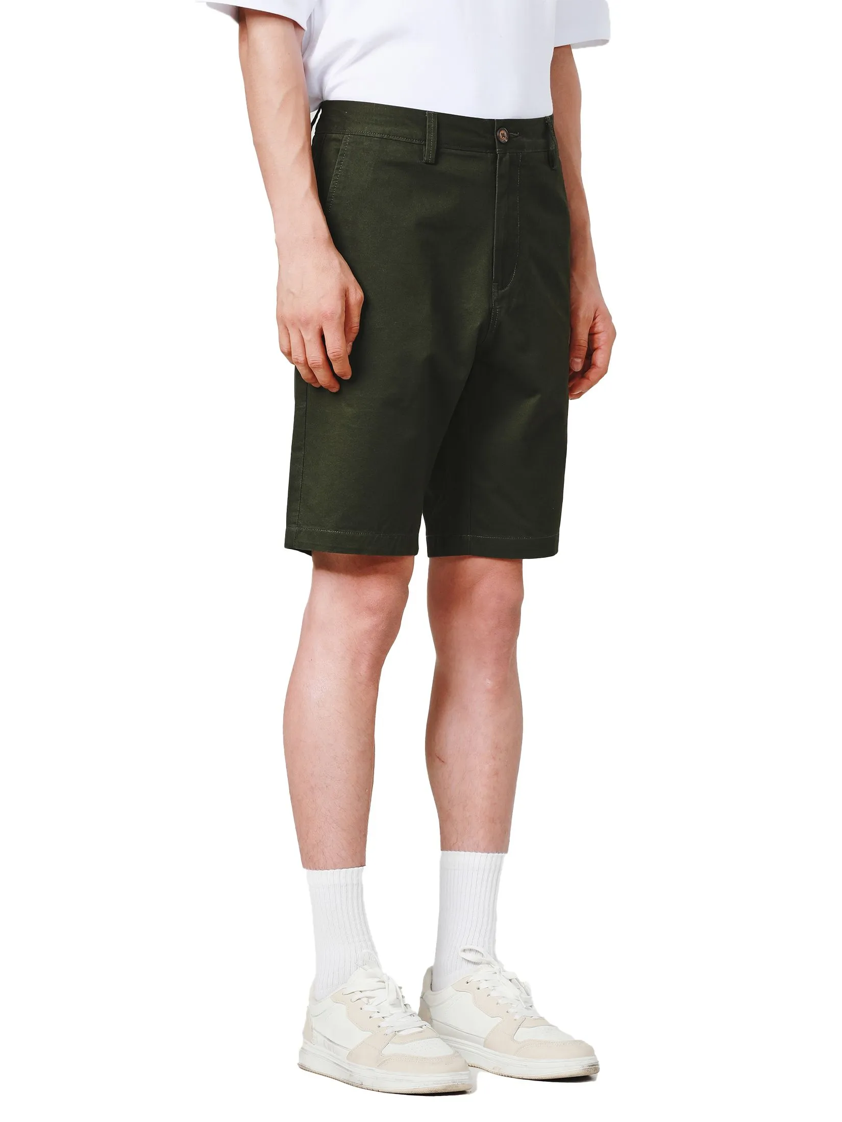 JOHN HENRY Men's Shorts (Slim Fit) ESSENTIALS Moss Green