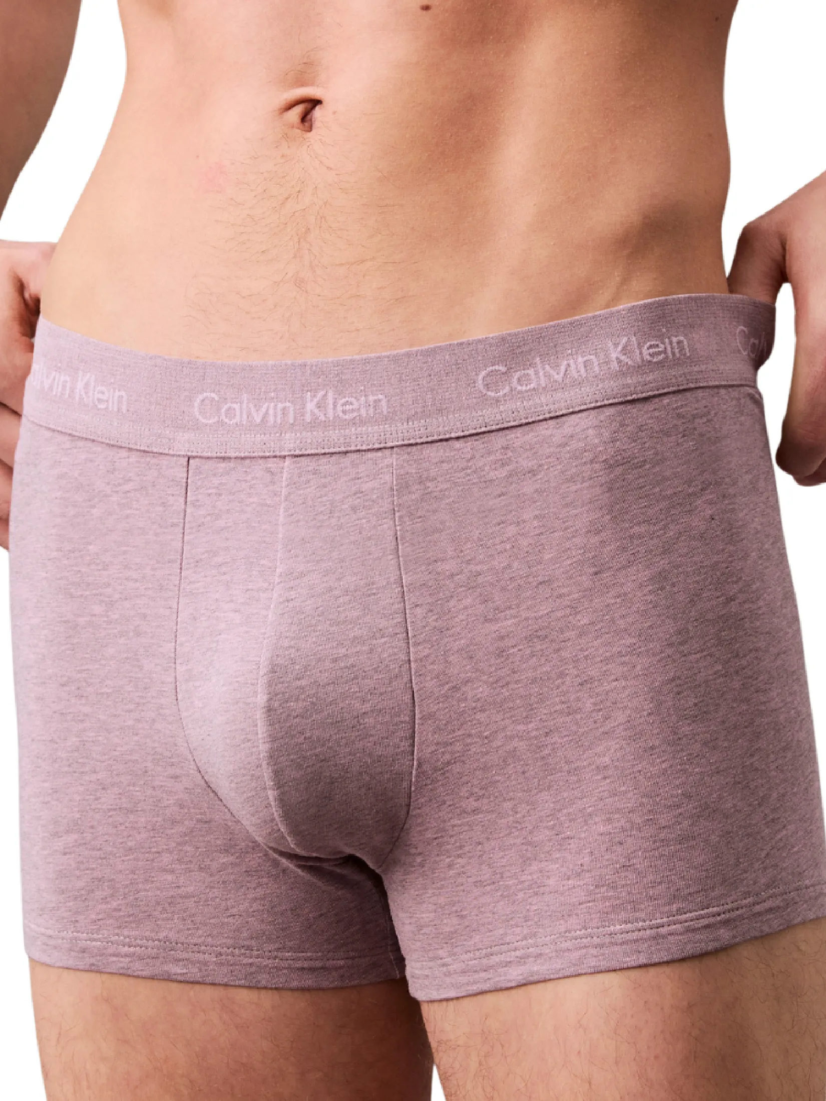 CALVIN KLEIN Men's Icon Cotton Stretch Trunk Purple