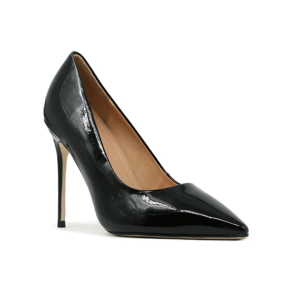SHU CELEB HEELS 4" IN MILAN SWSC0801-BK51-GLOSSY BLACK