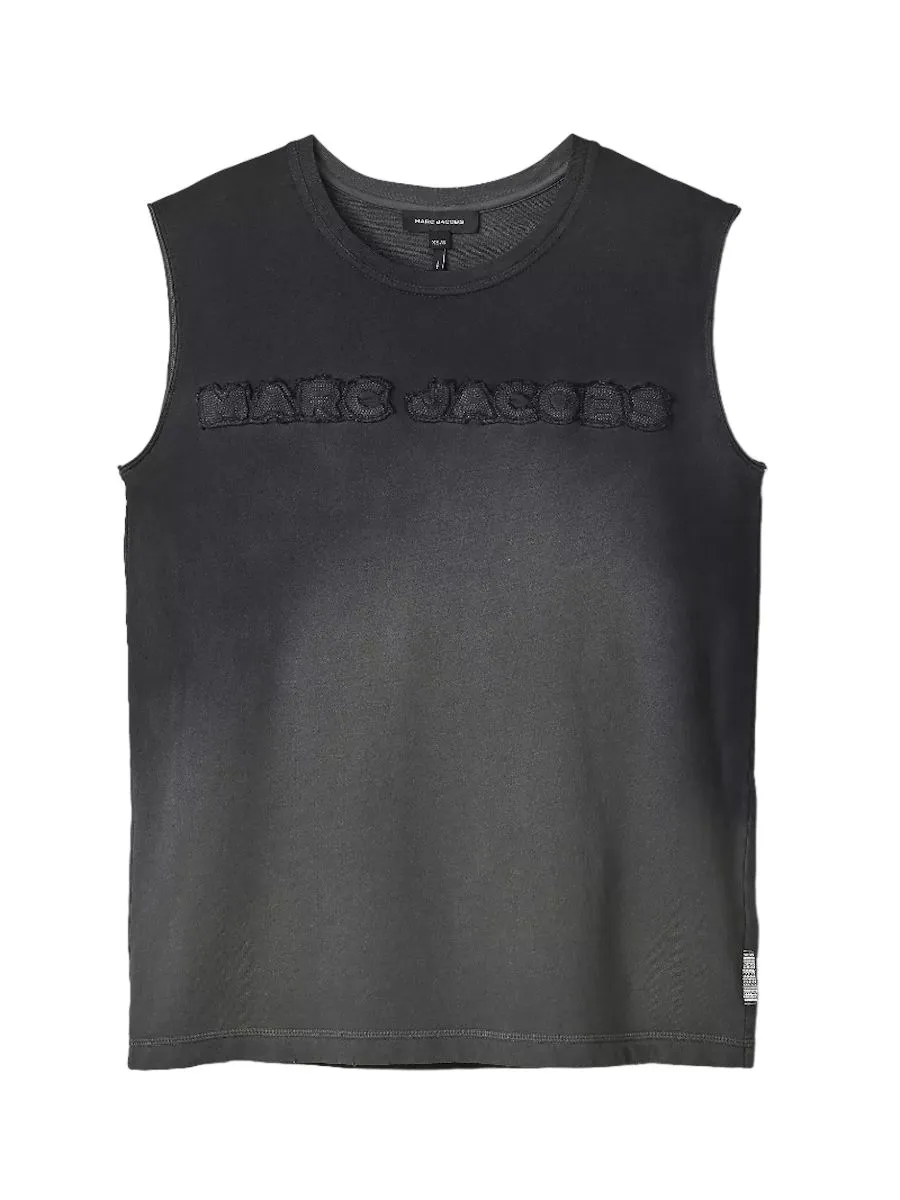 MARC JACOBS THE GRUNGE SPRAY MUSCLE TEE STEEL GREY