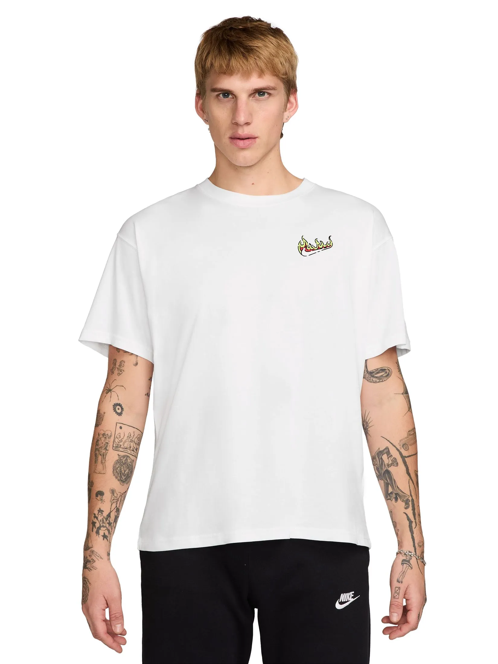 NIKE Men T-Shirt Sportswear Max90 OC LG HQ9257-100 White