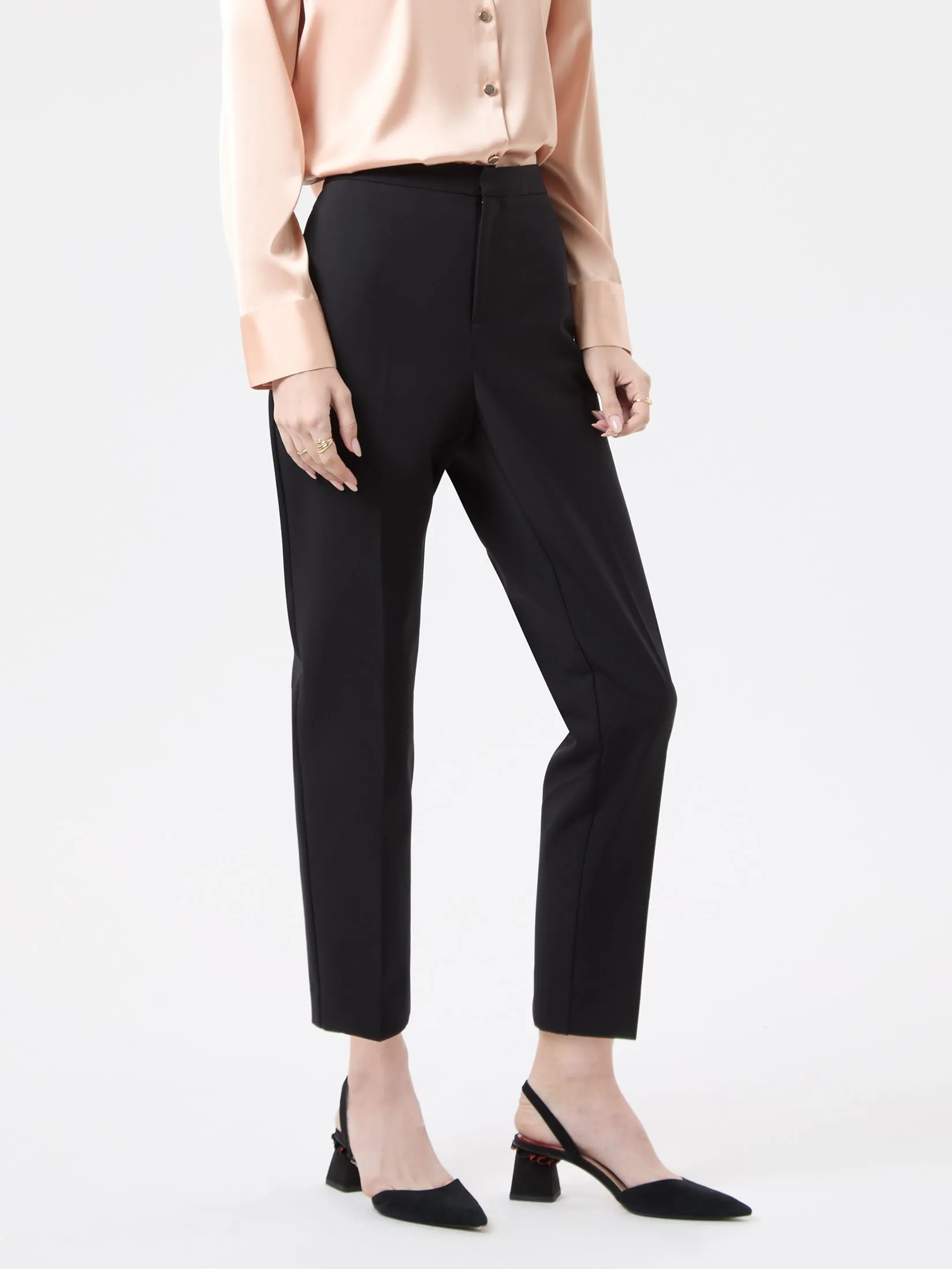 ESPADA Elastic Waist Trousers Female Black