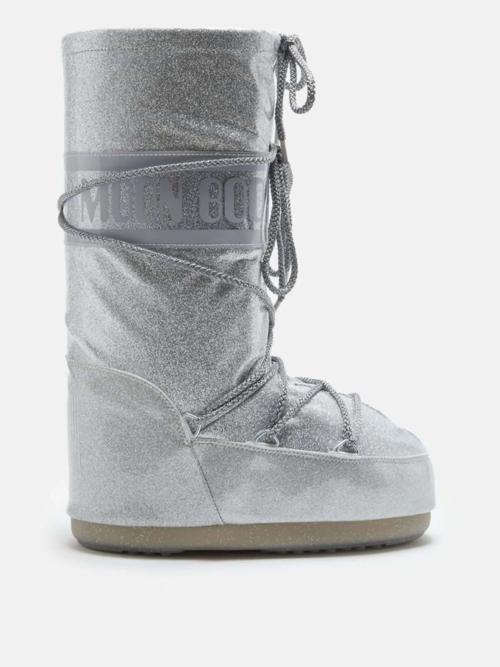 MOON BOOT Unisex Boots Icon Glitter Silver