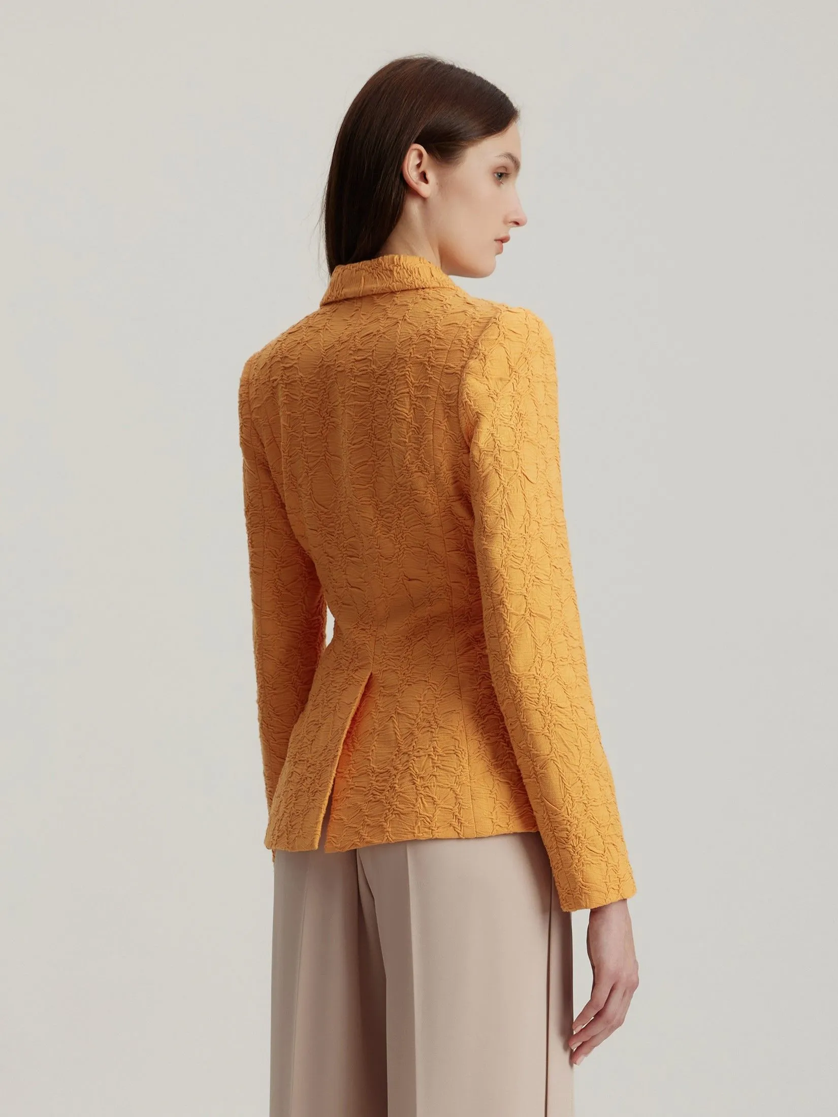 ASAVA (AW24) Alaia Tailored Women Blazer Orange