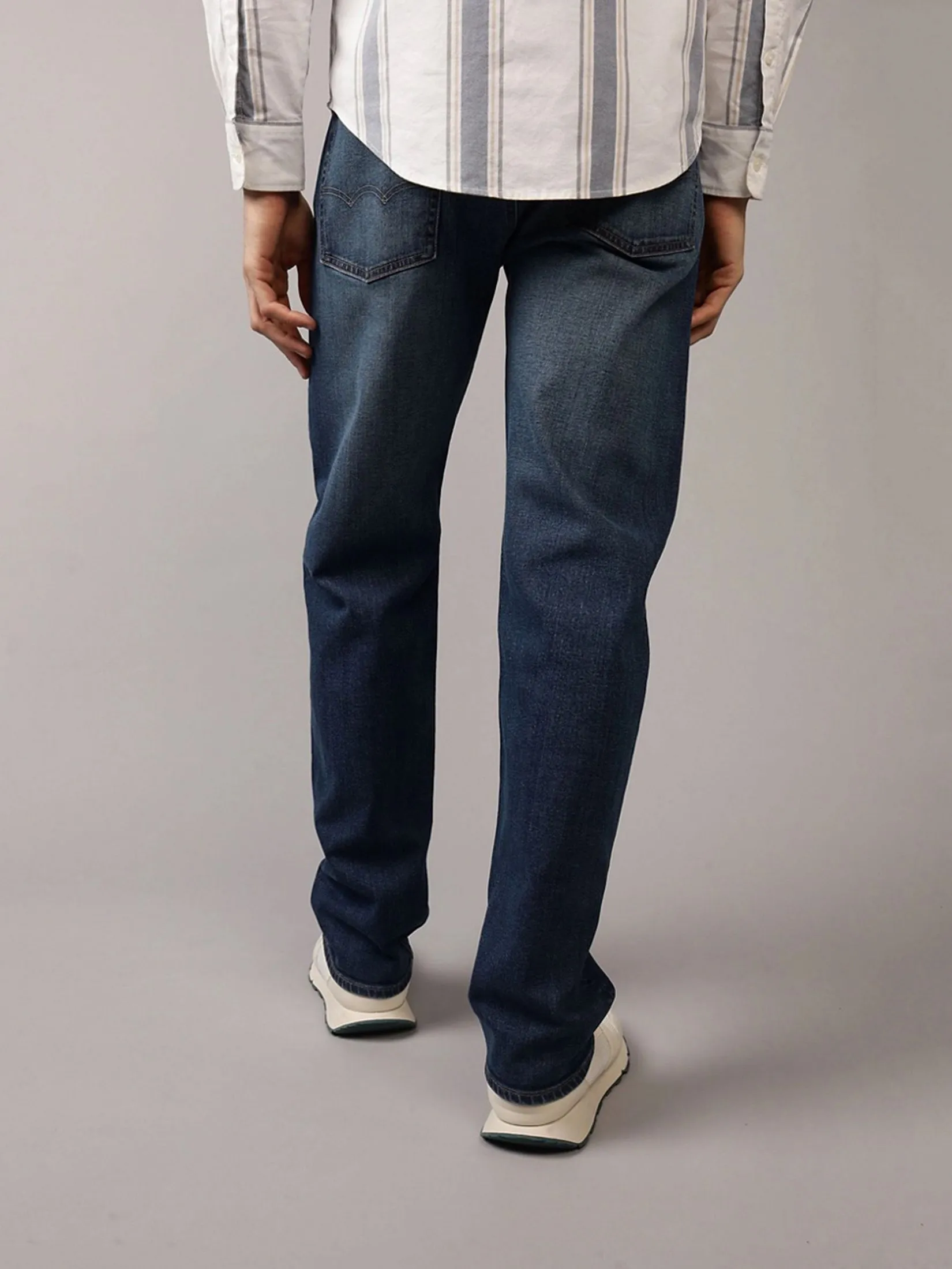 AMERICAN EAGLE MEN INTL EXCLUSIVE VPP DARK CLEAN ORIGINAL STRAIGHT 334 DEEP INDIGO