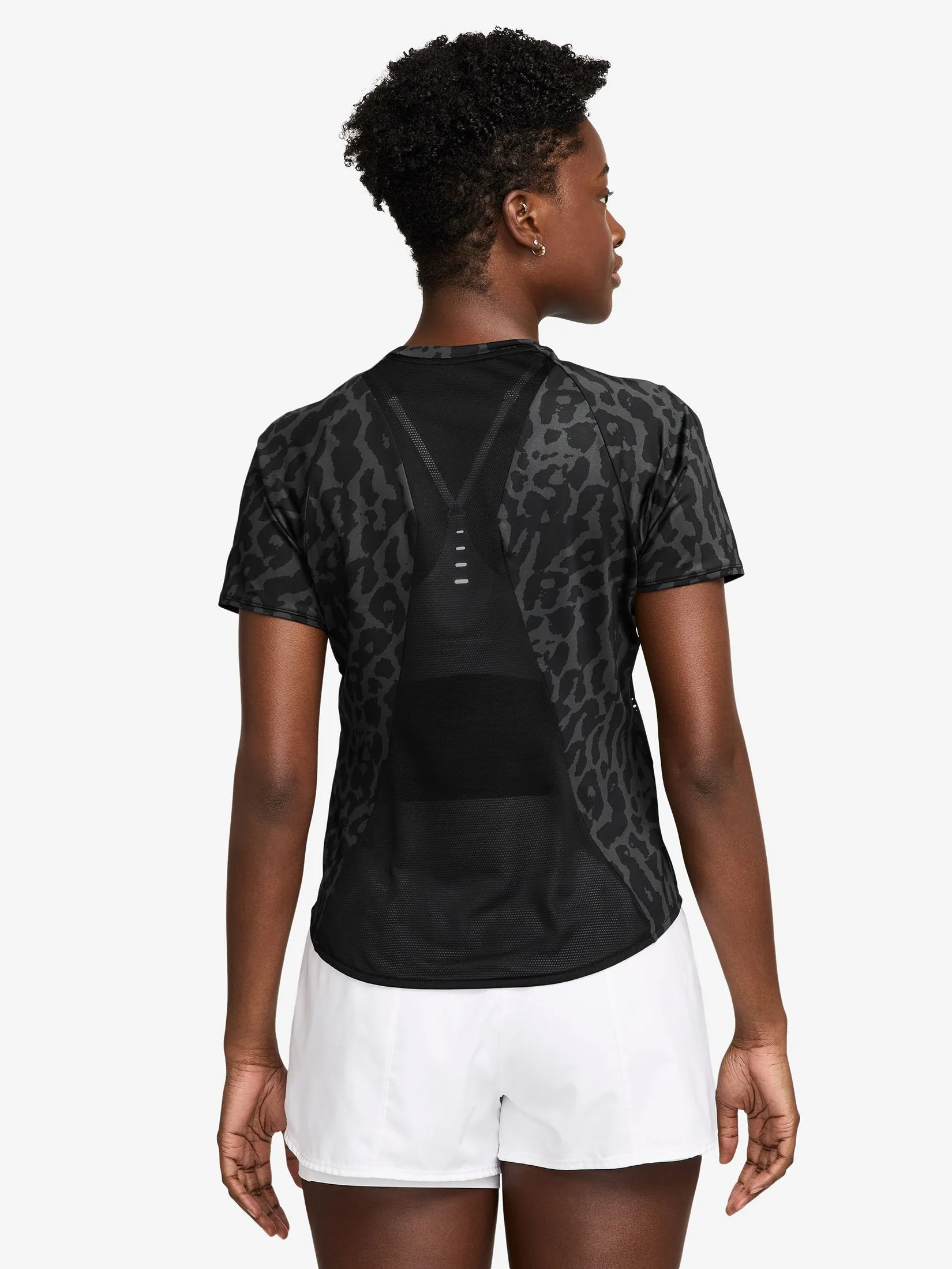 NIKE Women Running Top Swift Dri-Fit IB5875-010 Black/Black/Reflective Silv