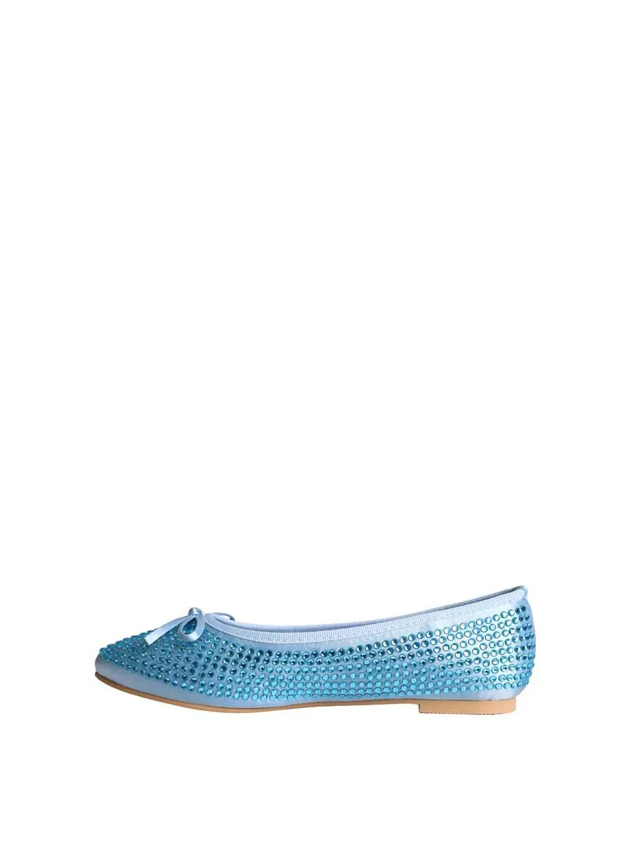 VILLAINS SF GLITTER Women's Ballet Flats BLUE