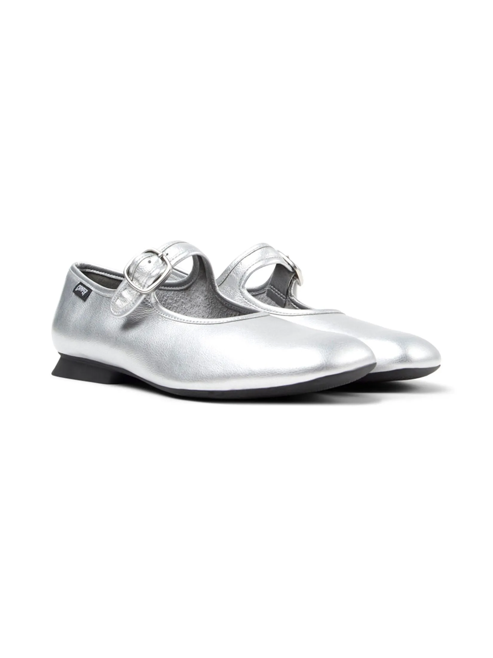 CAMPER Women Ballerina Shoes Casi Myra Silver