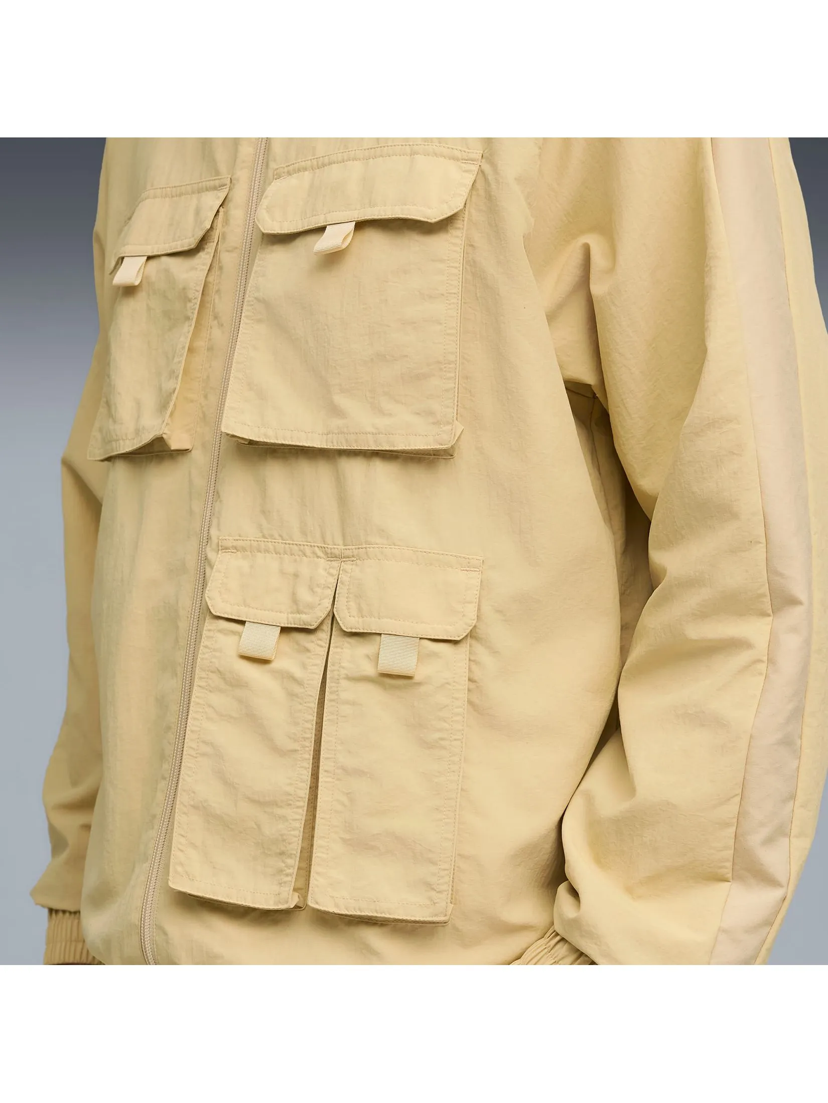 PUMA Men Track Jacket T7 Cargo Relaxed 632092-83 Pebble Path