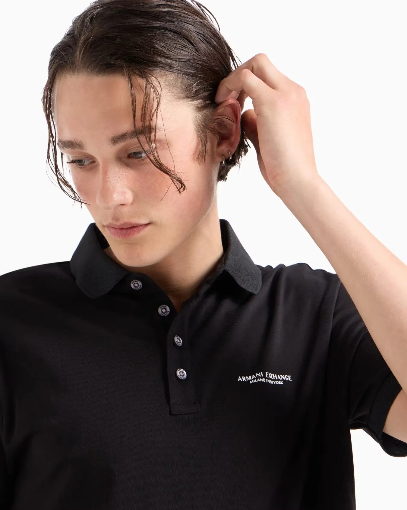 ARMANI EXCHANGE POLO Men 8NZF80-Z8H4Z-1200 Black