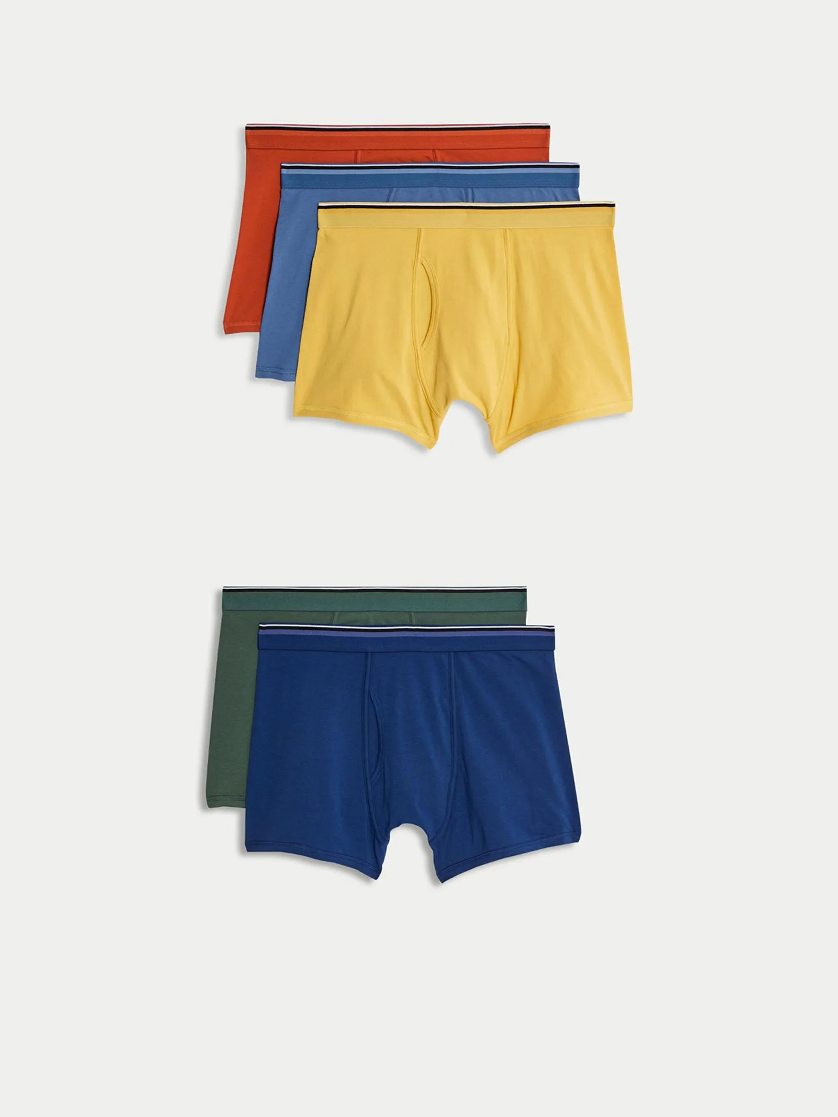 MARKS & SPENCER Men Trunks Set 5 Packs Cotton Stretch Cool & Fresh Multi-Color