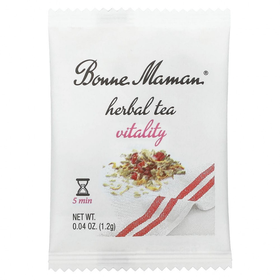 Bonne Maman, Herbal Tea, Vitality, без кофеина, 16 чайных пакетиков, 19 г (0,68 унции)