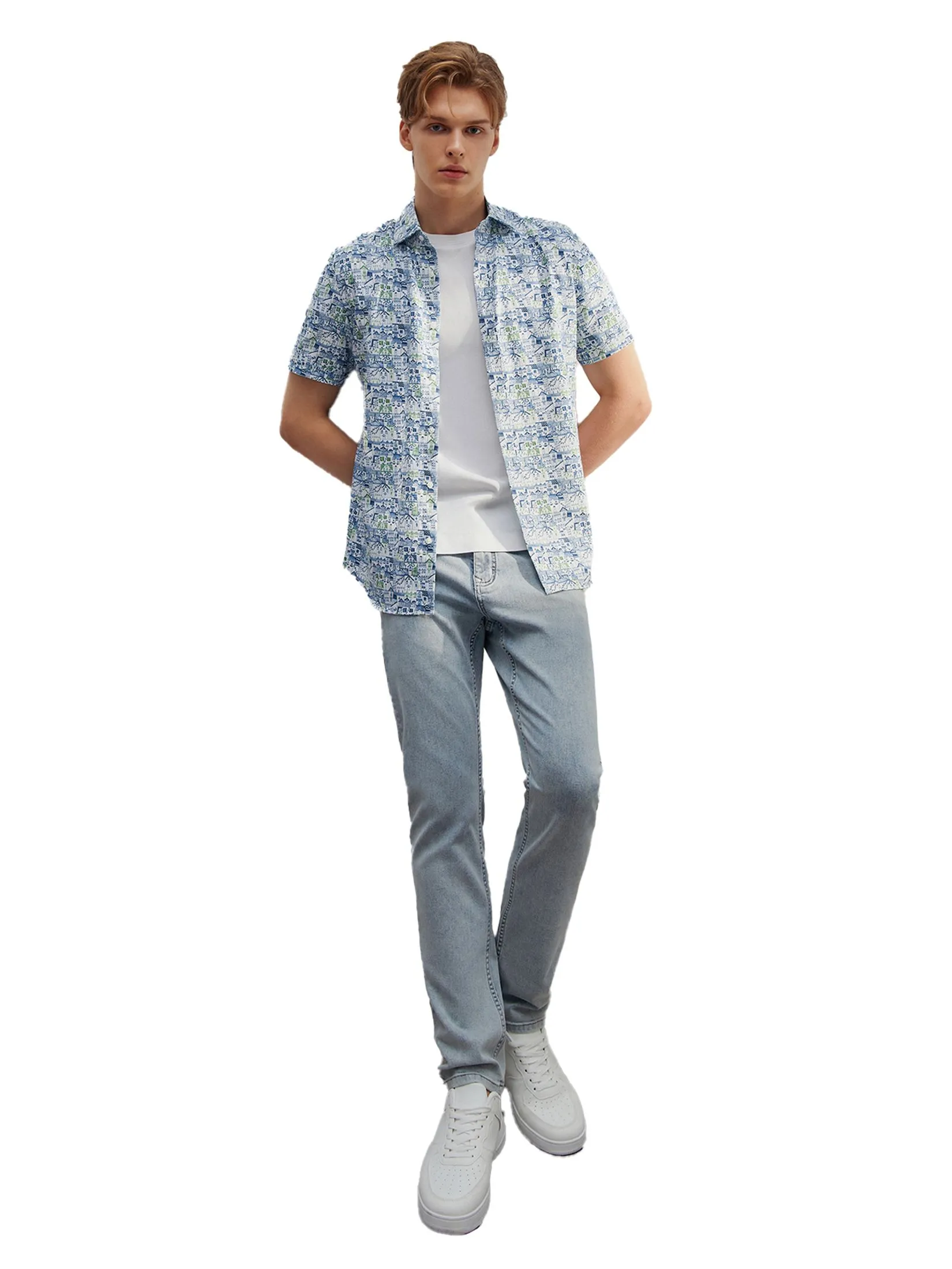 G2000 Men Clothing Wrinkle Free Cotton Casual Shirt  Smart Fit - Navy