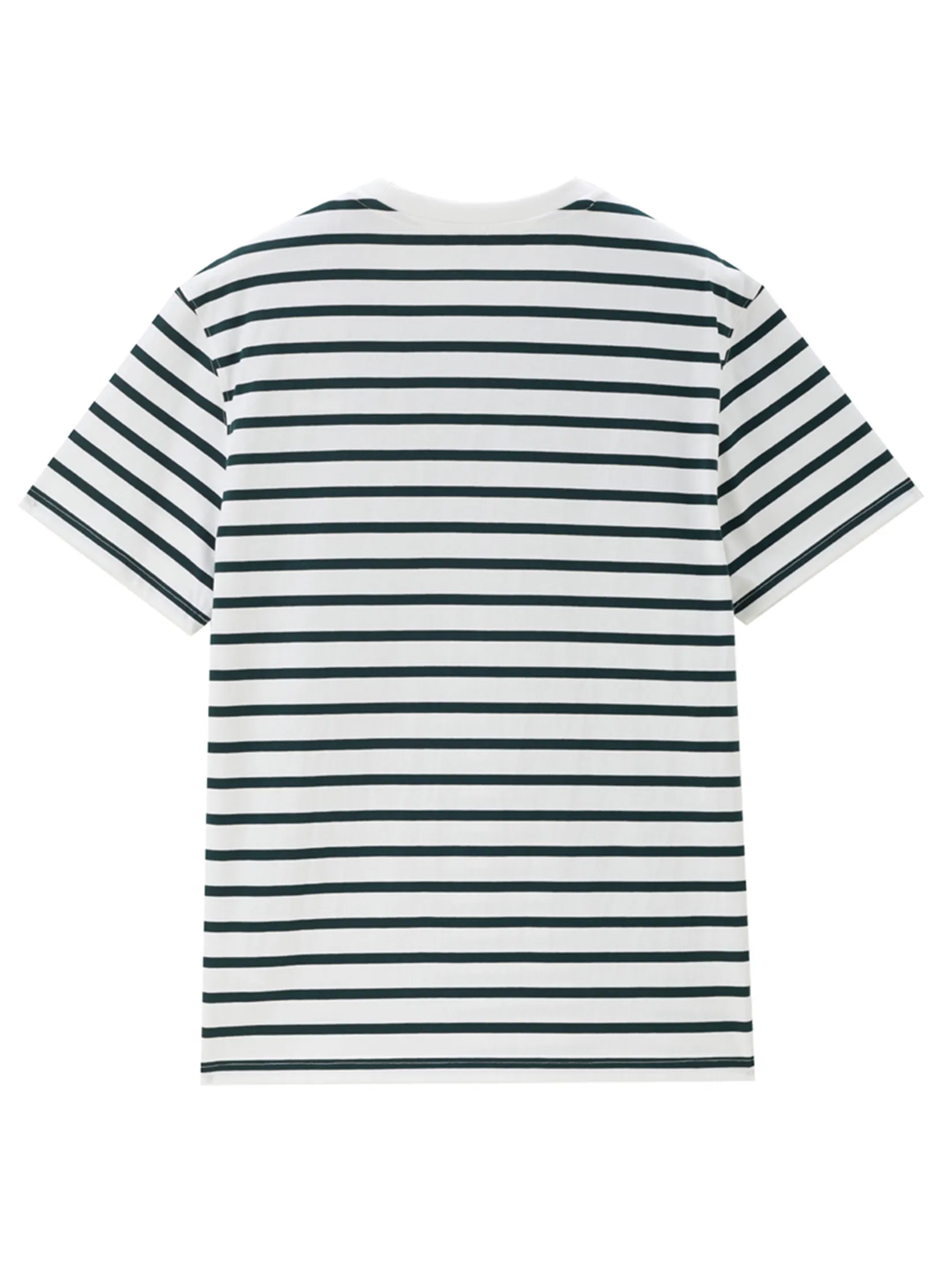 GIORDANO Men s Online Exclusive Timeless Comfort Striped T-shirt (Korea) White x Green