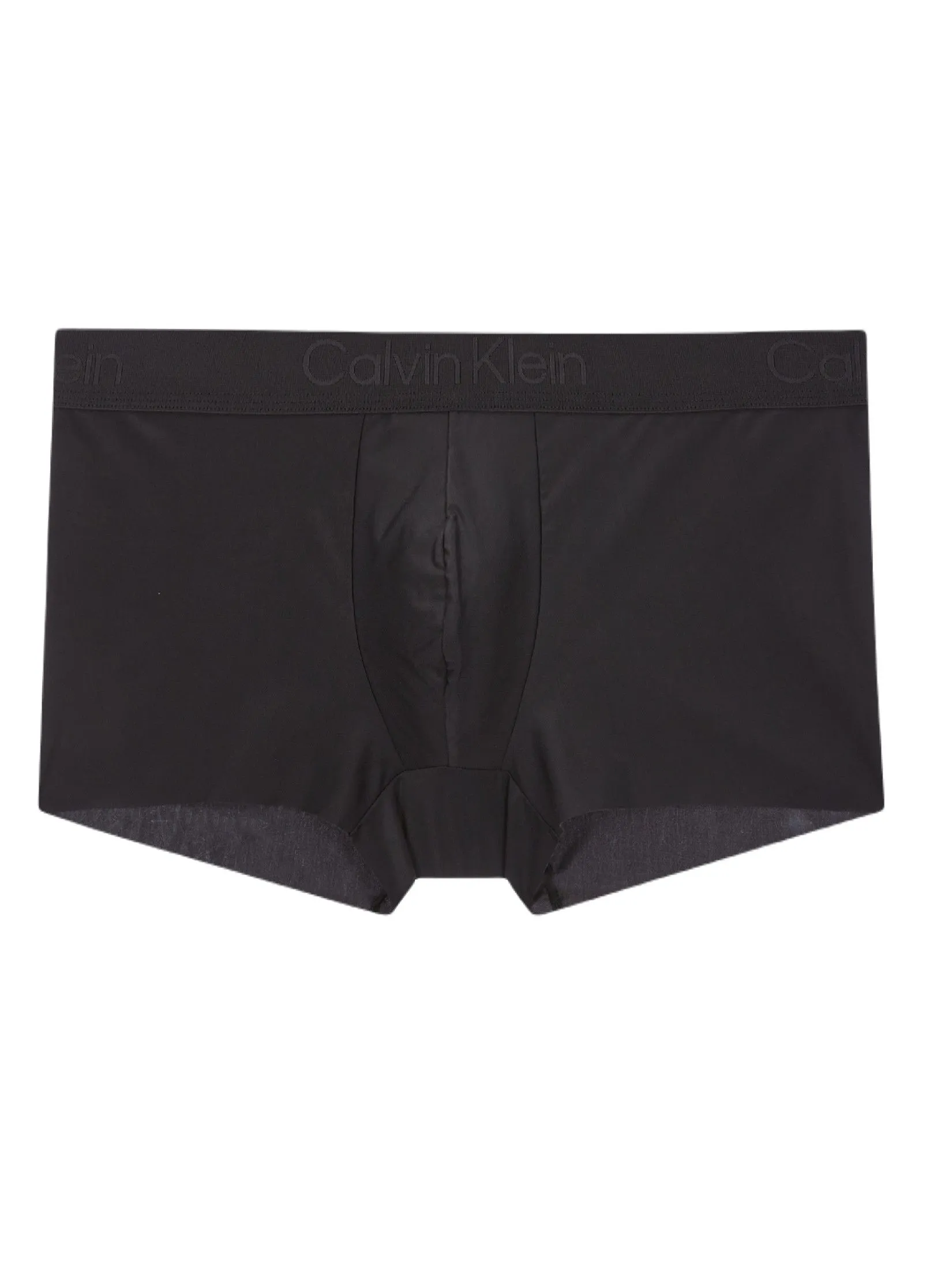 CALVIN KLEIN Men's CK Black Microfiber Stretch Low Rise Trunk Black