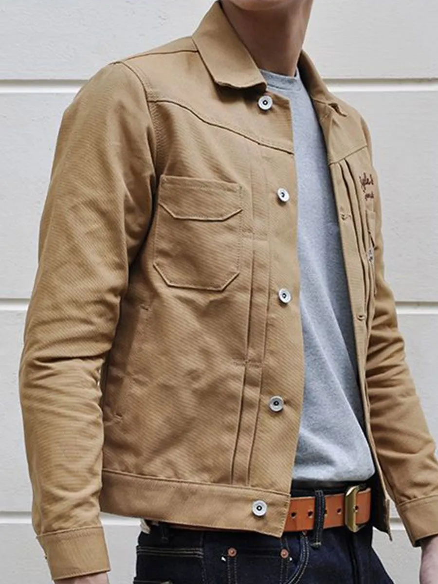 SIMPLE&RAW Jack Canvas Jacket Jk904-Ta-S Brown