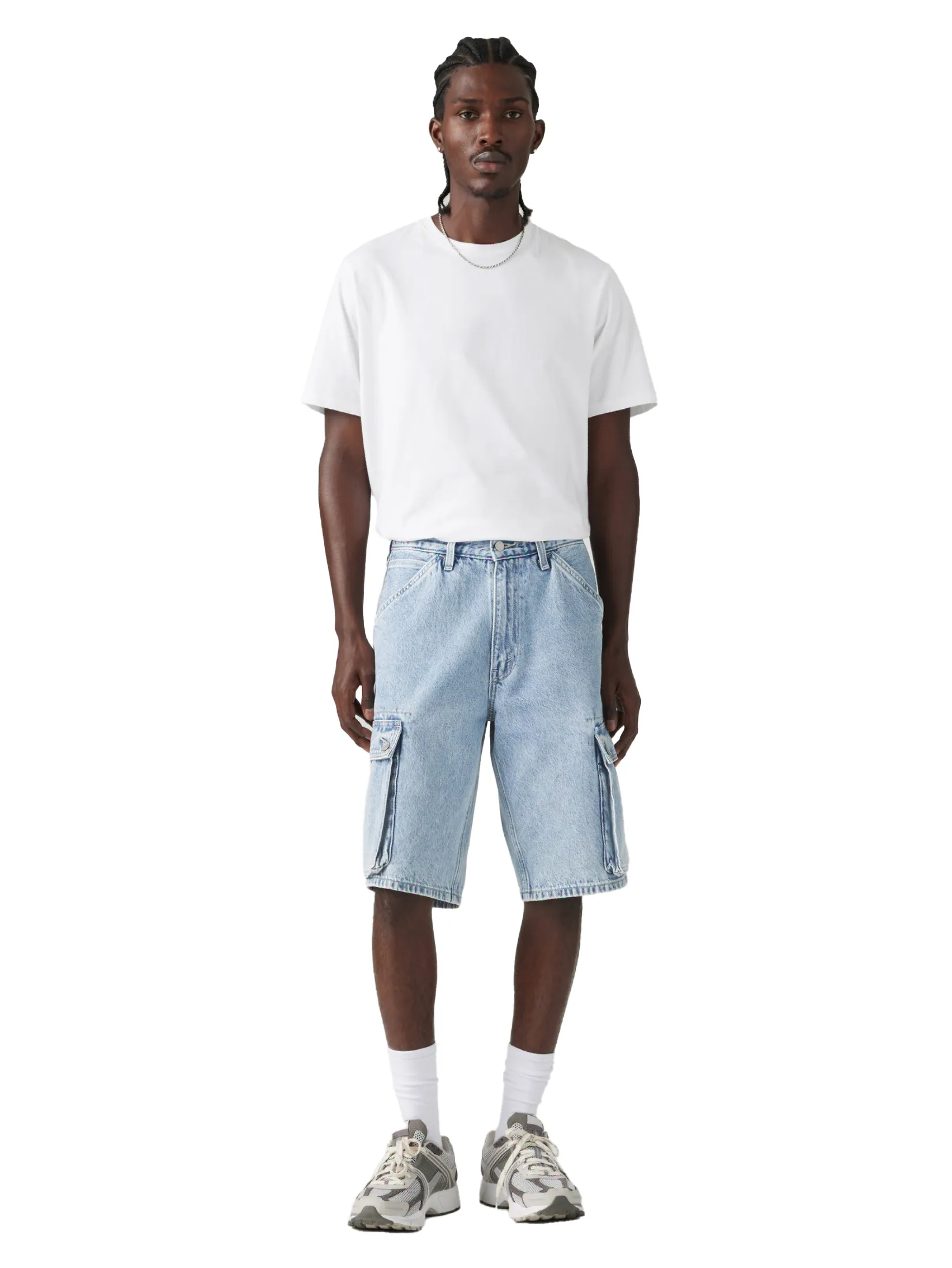 LEVI'S Men's 478 Baggy Cargo Shorts  Blue Size - 28 In