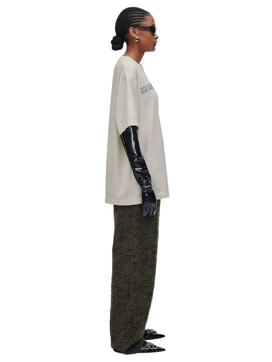 MARC JACOBS THE CRYSTAL BIG TEE STEEL ANTIQUE WHITE