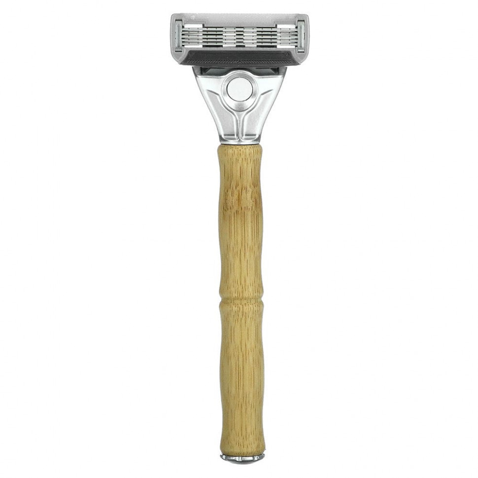 Bulldog Skincare For Men, Оригинальная бамбуковая бритва, 2 картриджа с 5 лезвиями