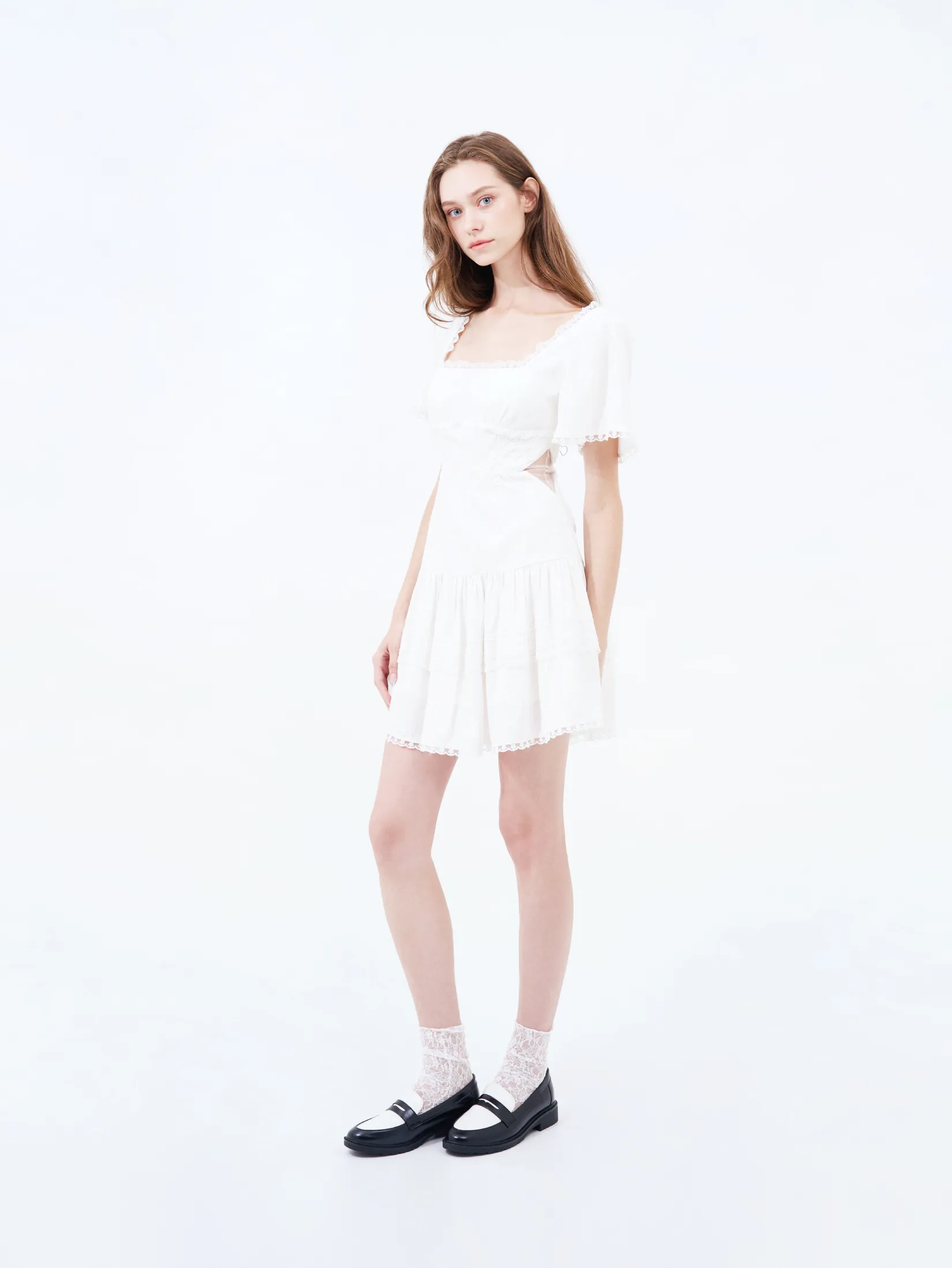 KLOSET (SS25) Women Cut-Out Dress White