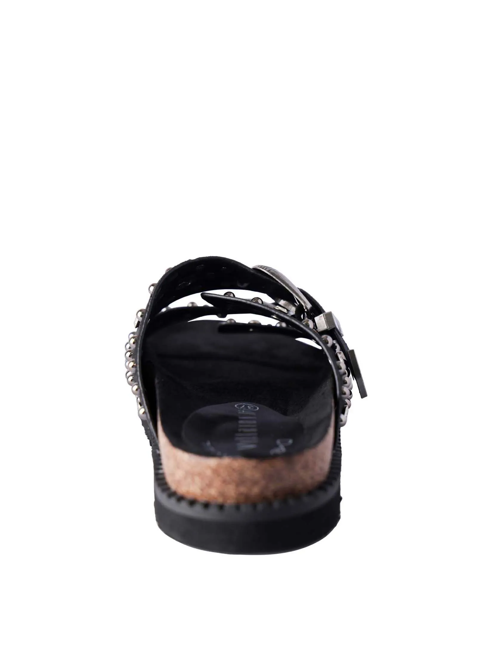 VILLAINS SF ANDREA Women's Platform Flat Sandals BLACK