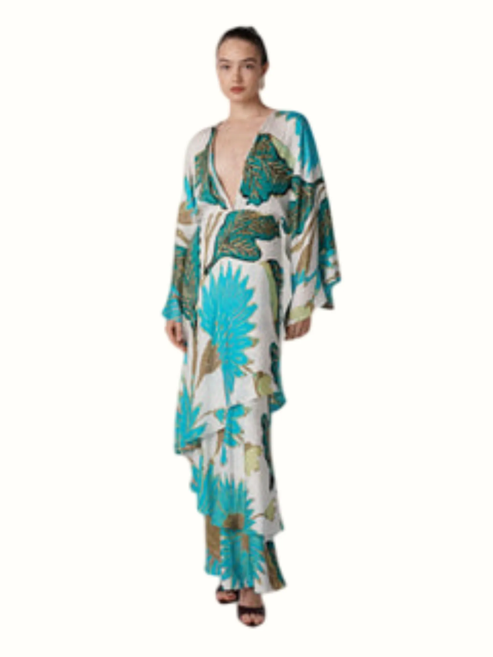 DIANE VON FURSTENBERG WOMEN DVF CHRISTINE DRESS MARLENE BATIK GIANT IVORY Size - XS