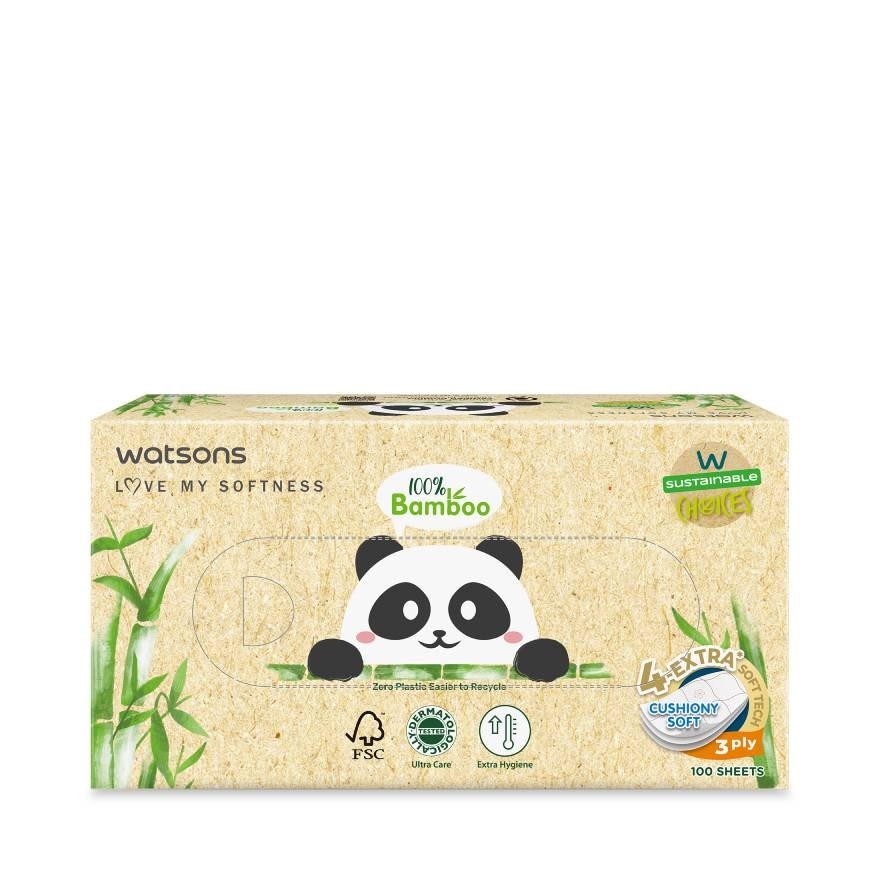 Watsons Velvety Soft Box Tissues (Panda Desinged 2) 3ply x 100sheets. This item canno