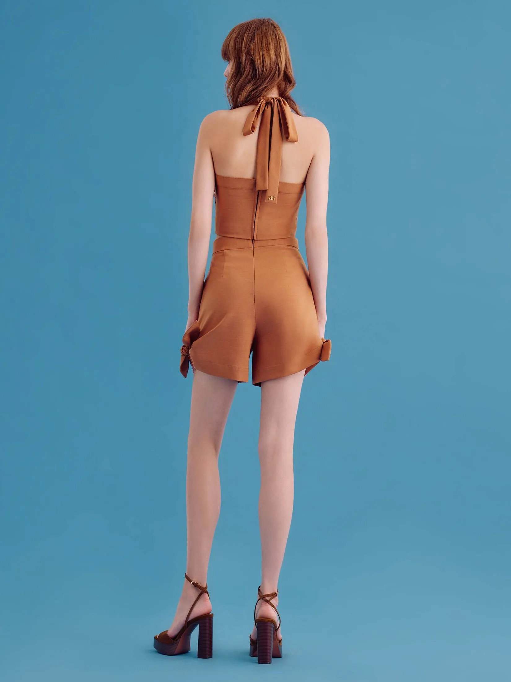 ASV (SS25)Ethel High Waist Women Shorts Brown